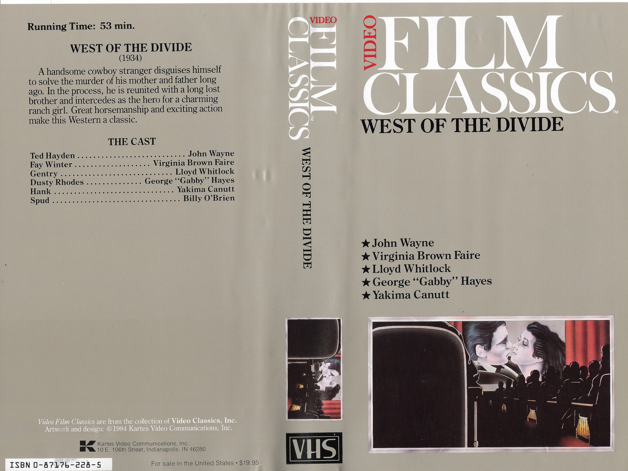 Gary - WEST OF THE DIVIDE (Monogram, 1933/34) stars John Wayne (1907 ...