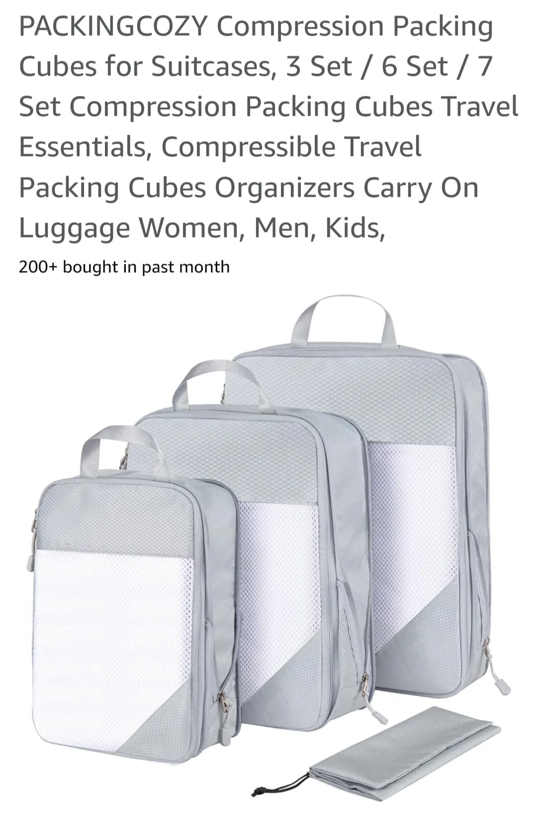 BAGSMART 7-Piece Packing Cubes Set - Keep Shape Travel Organizers For Suitcases & Backpacks-907141