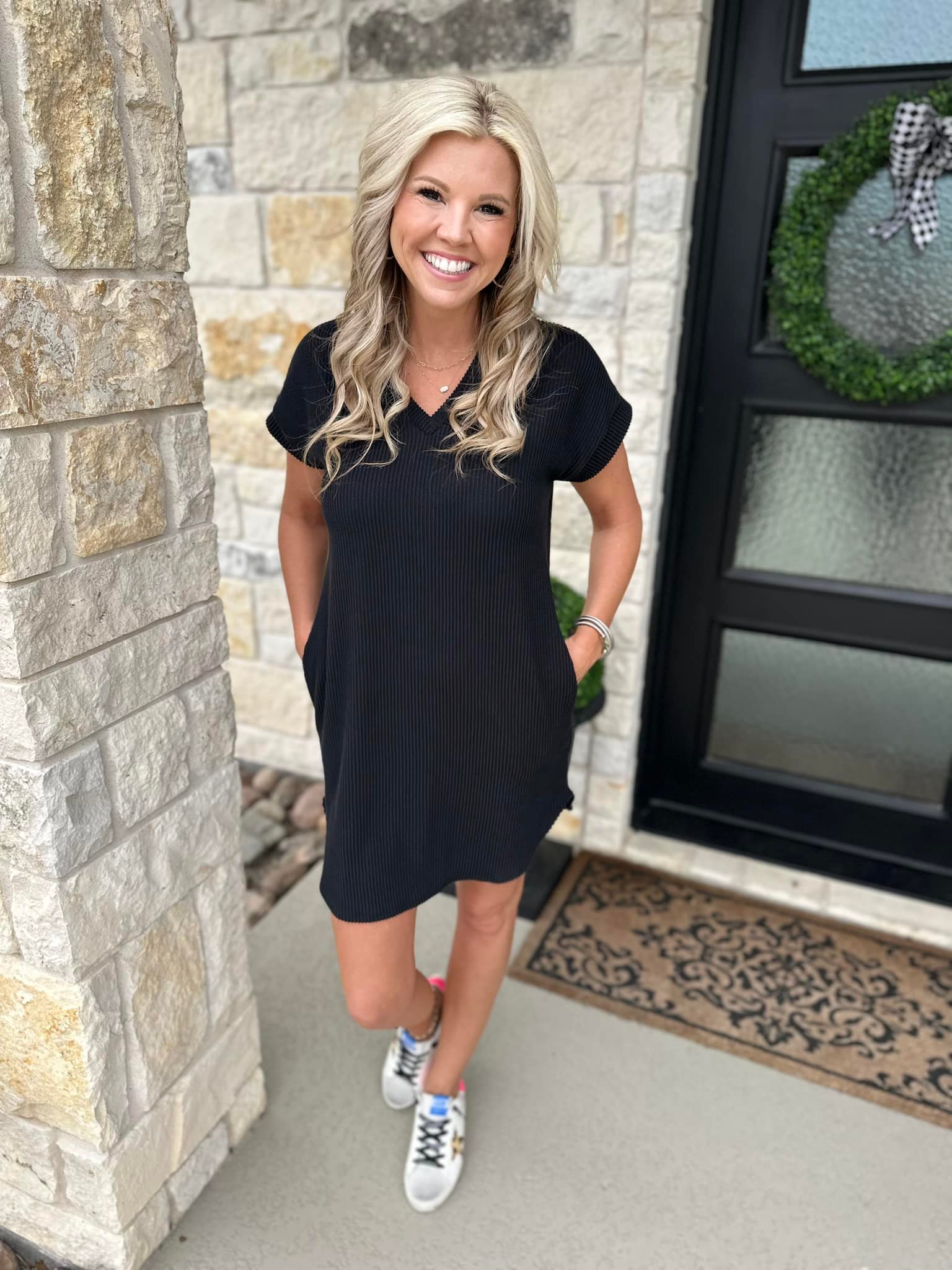 black dresses pick up in store Cute with pockets at The Dandelion Boutique Colour:CREAM Spring / Summer Discover 44 our 90's