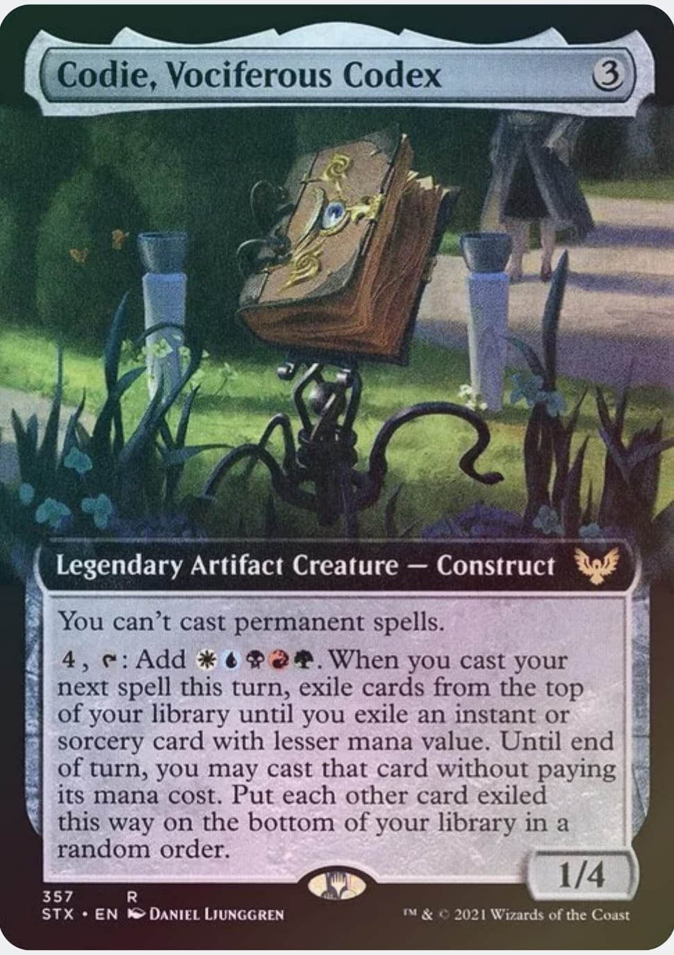 mtg card codex Commander Deck EDH Deck Codie, Vociferous 100 Magic Cards Custom Deck 5 Color Spells Instants and Sorceries you may cast that card without paying its mana cost Magic The Gathering Secrets of