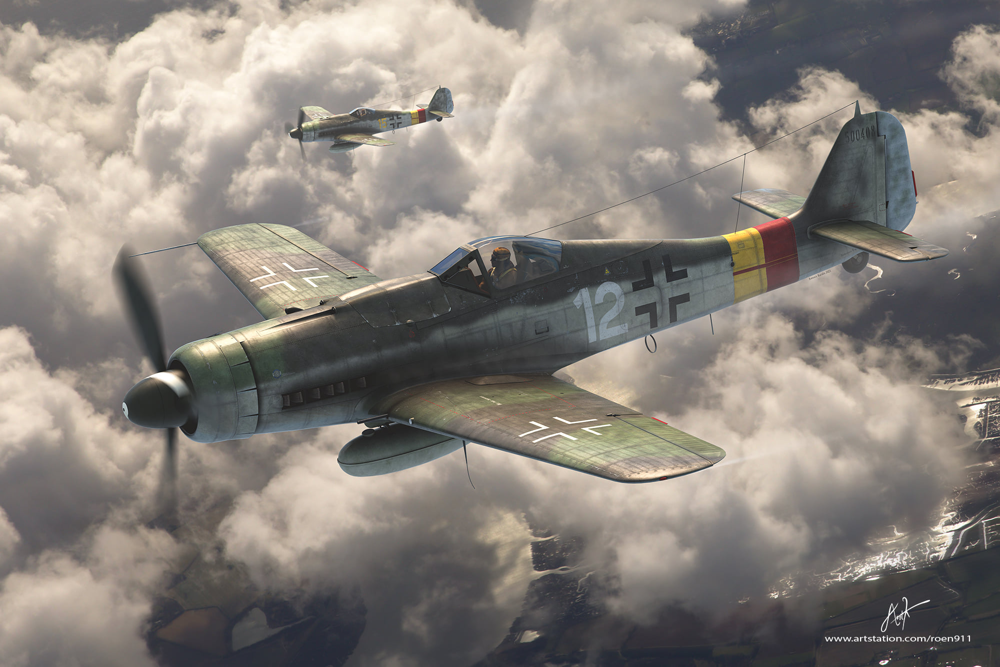 Focke-Wulf Fw 190A-8, Uffz. Gerhard Eisermann, 9./JG 5, février 1945