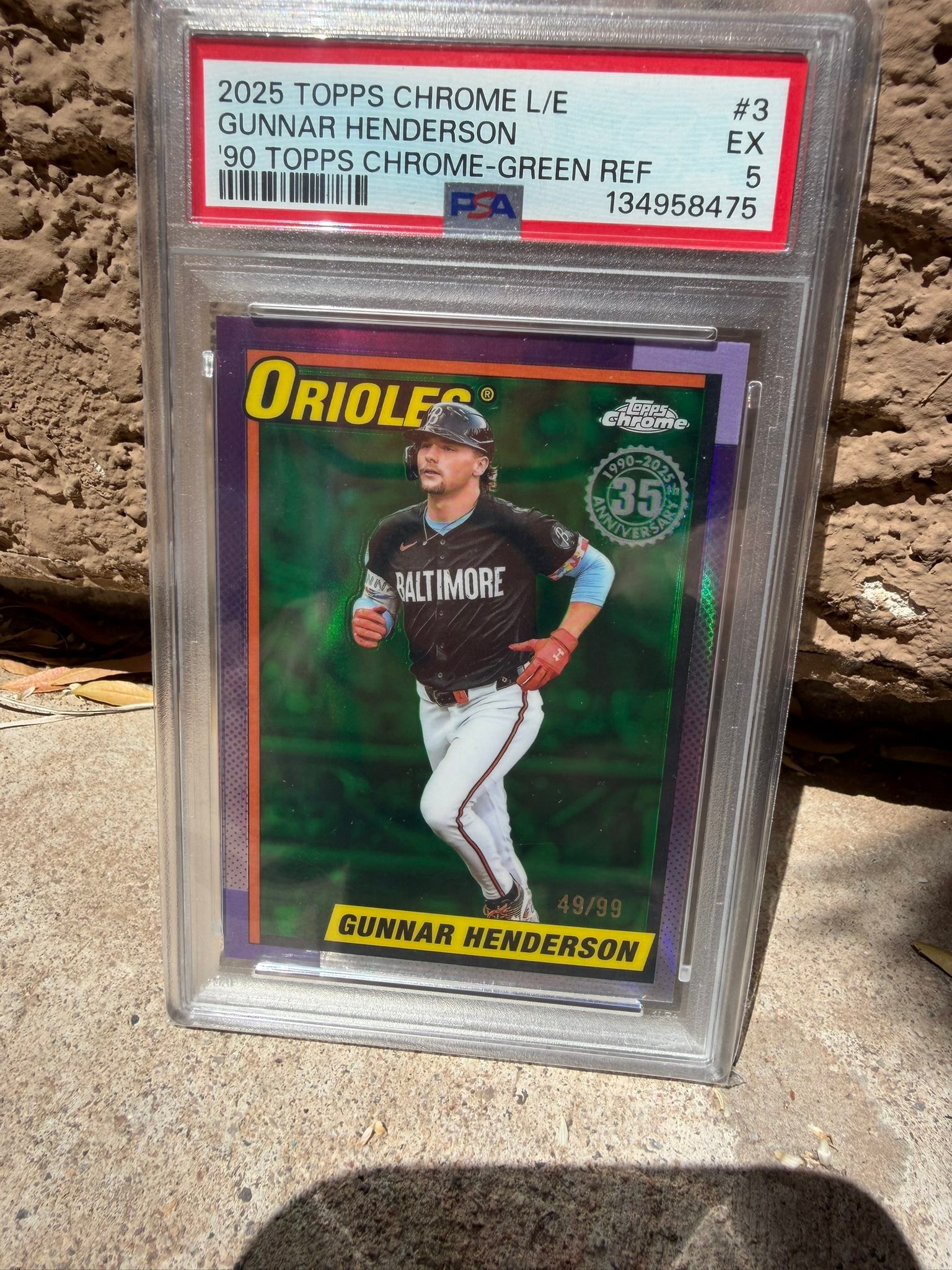 PSA graded 2025 Topps Chrome Gunnar Henderson card