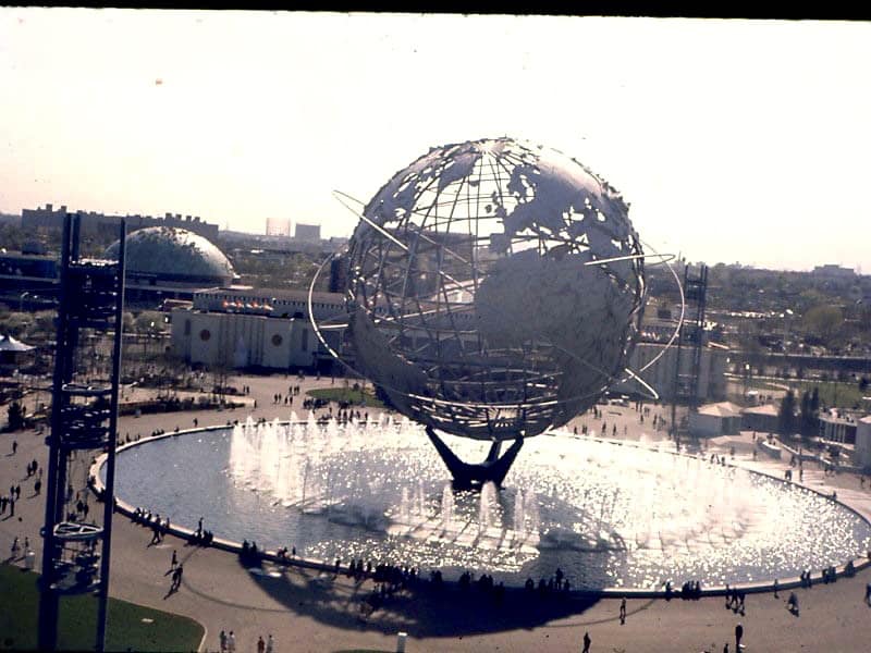 Drapeau Original Unisphere Bleu Et Orange - Foire Mondiale De NY 1964-65, 6 Pieds