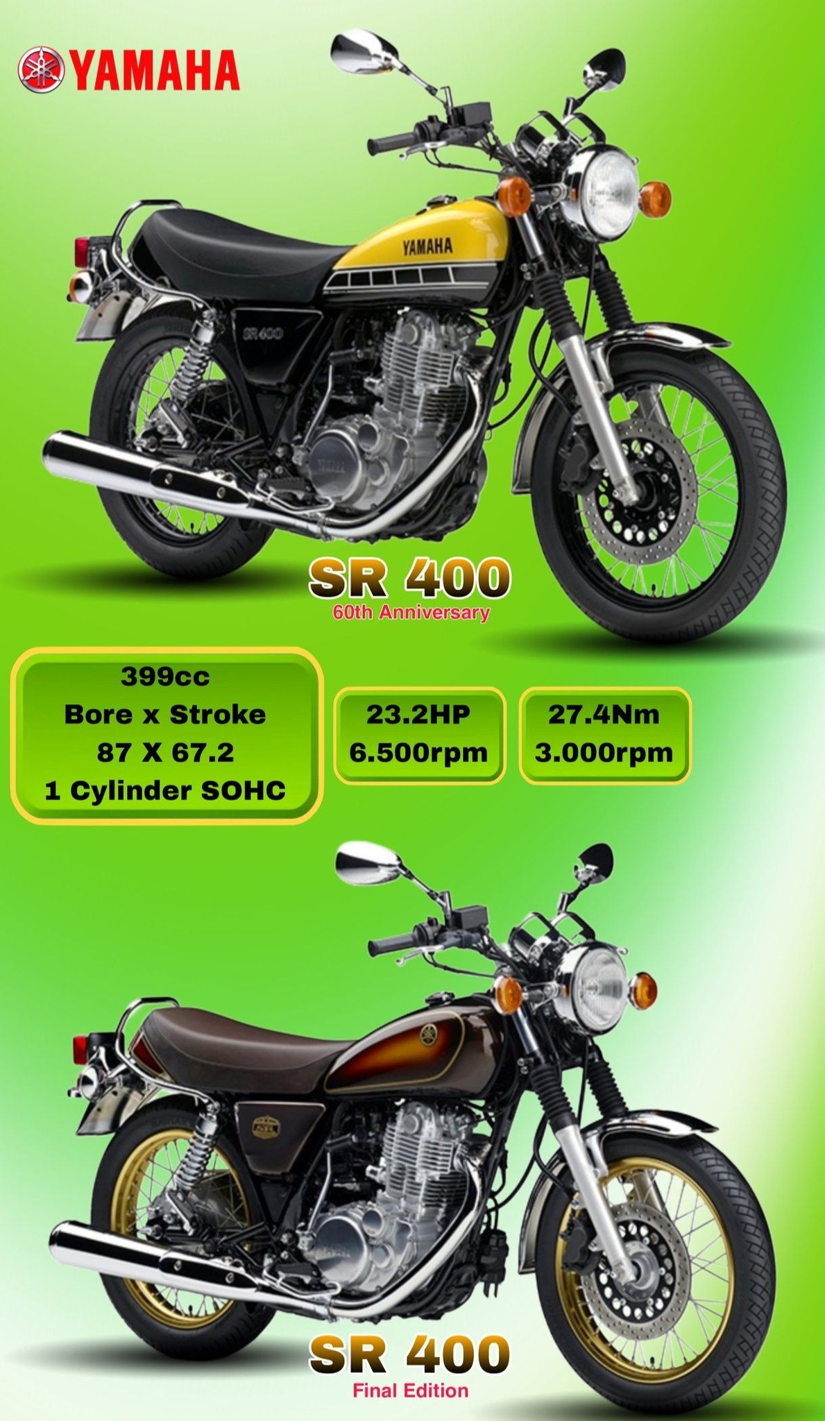 Yamaha SR 400🤩🤩🤩🤩