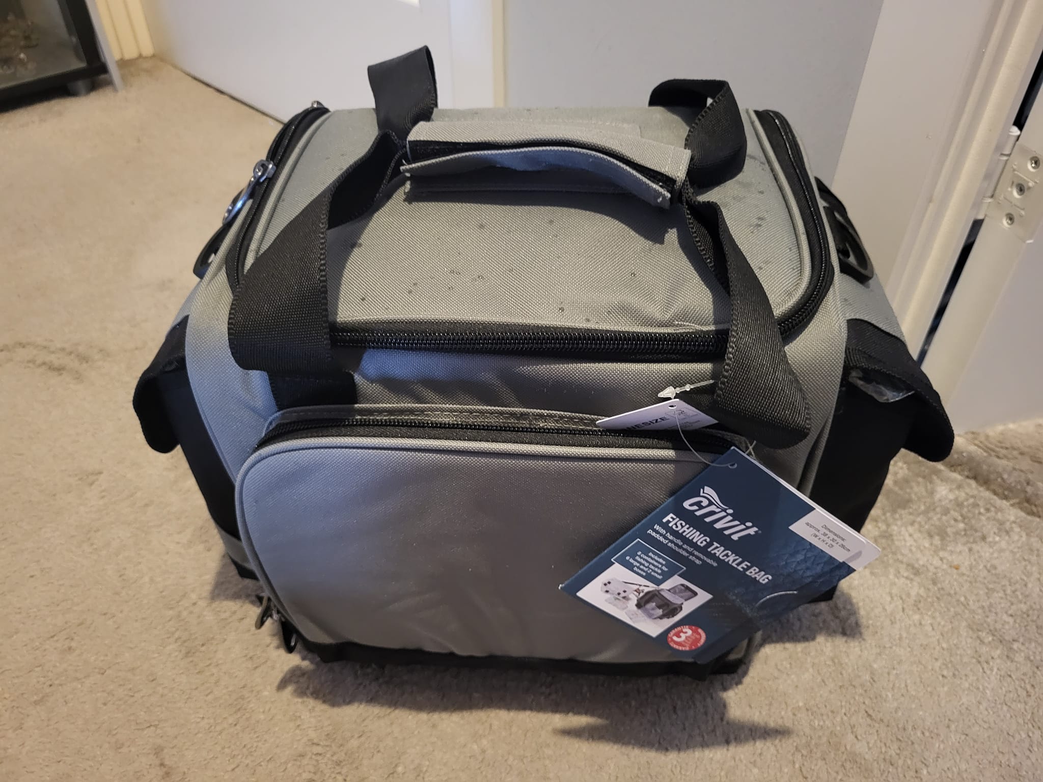 crivit fishing tackle bag KVD Signature Series compact enough for boat storage Lidl fishing bag as a
