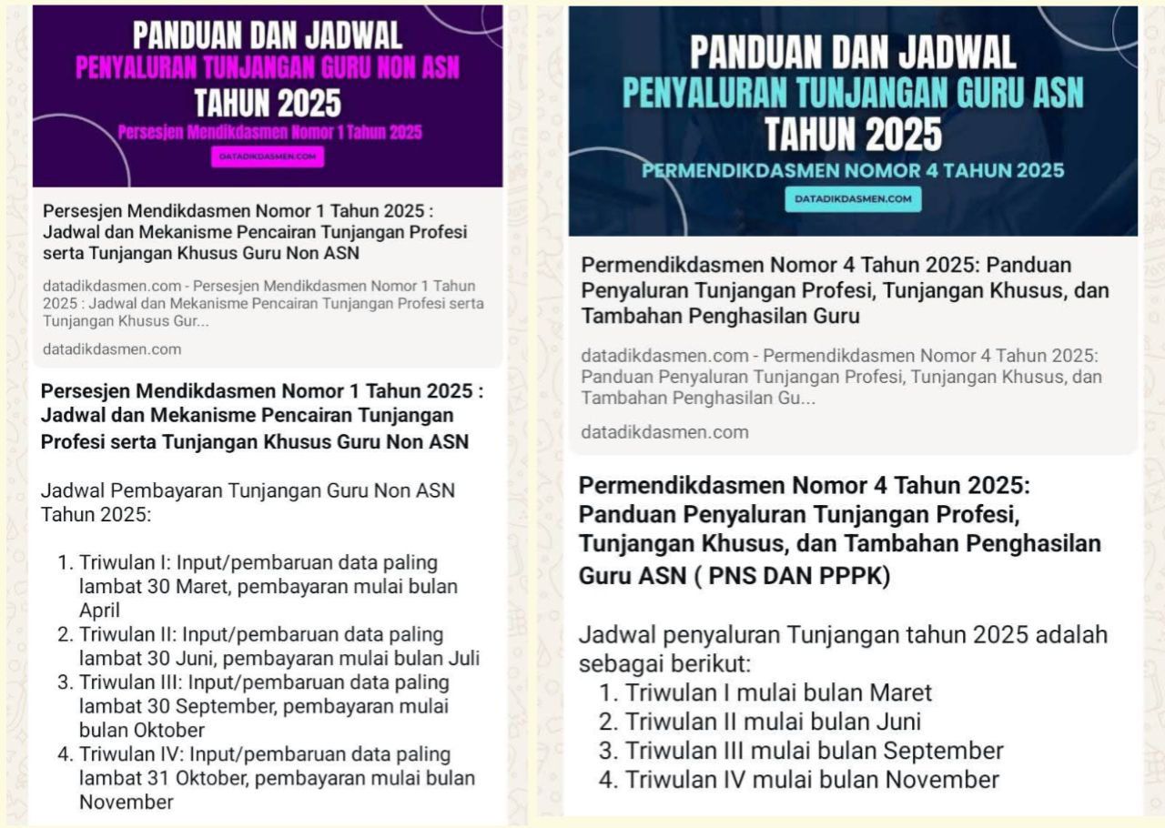 Pak - panduan & jadwal penyaluran tunjangan guru PNS/ASN/NON ASN # ...