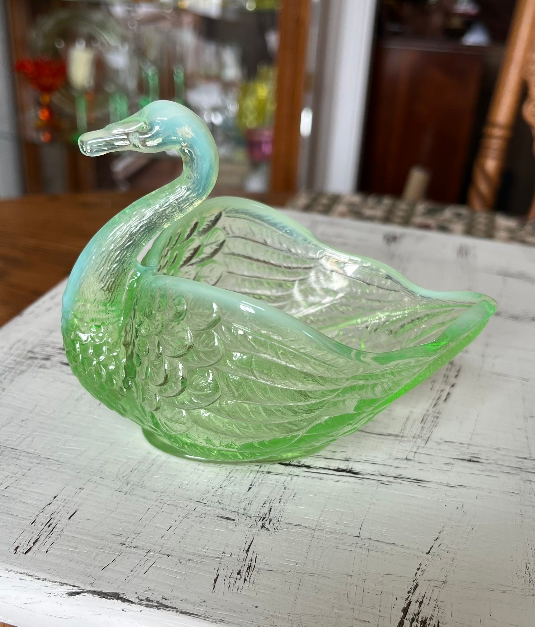 Swan glass I think maybe a candy dish?