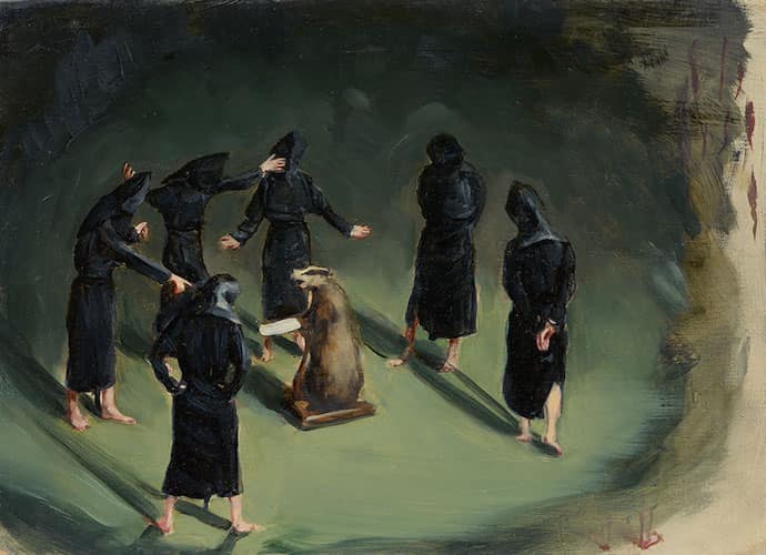 Michaël Borremans (Belgium, 1963) The Badger's Song (2015) oil on