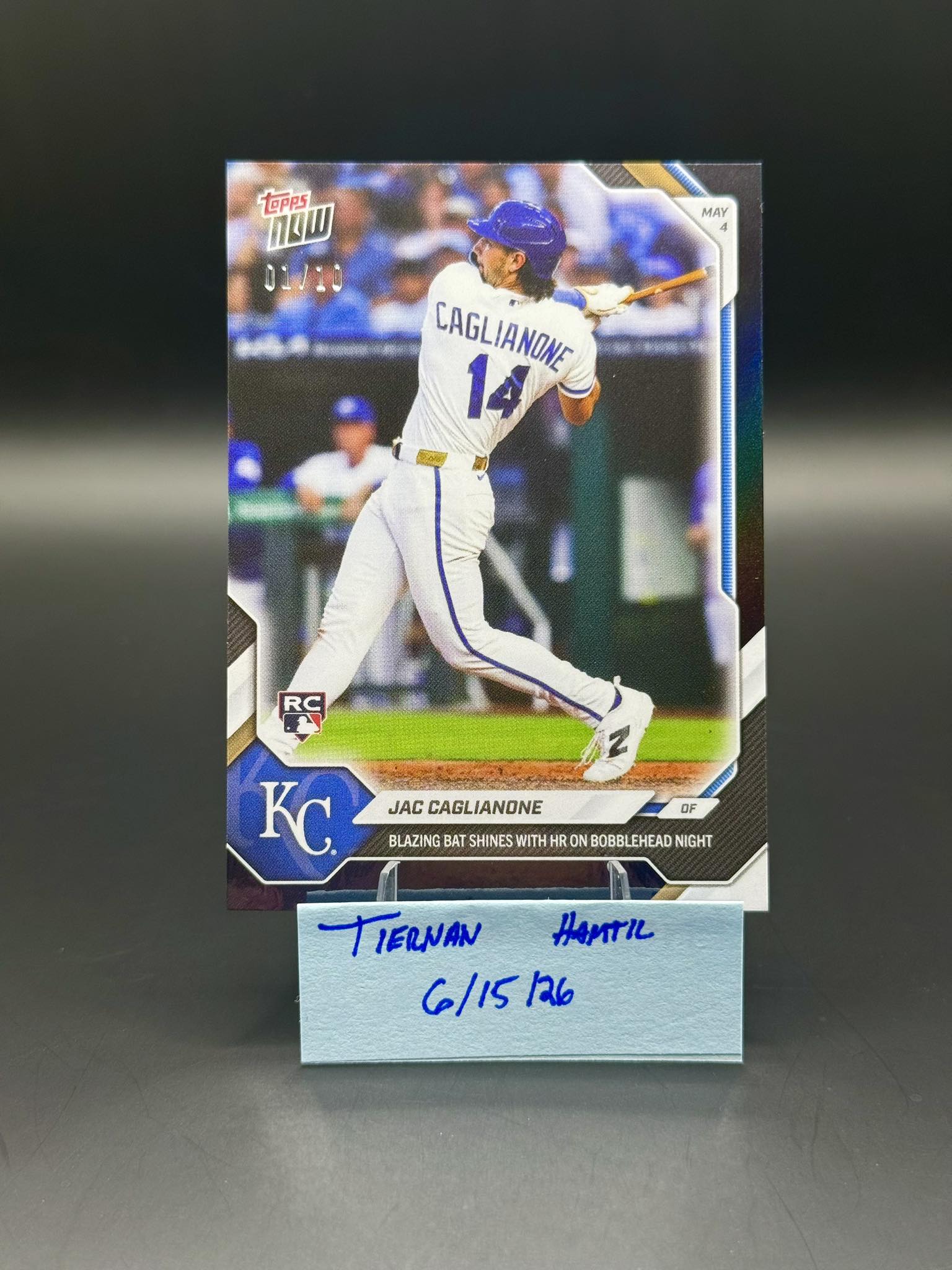 First numbered pull from Topps Now: Jac Caglianone Blazing Bobble 