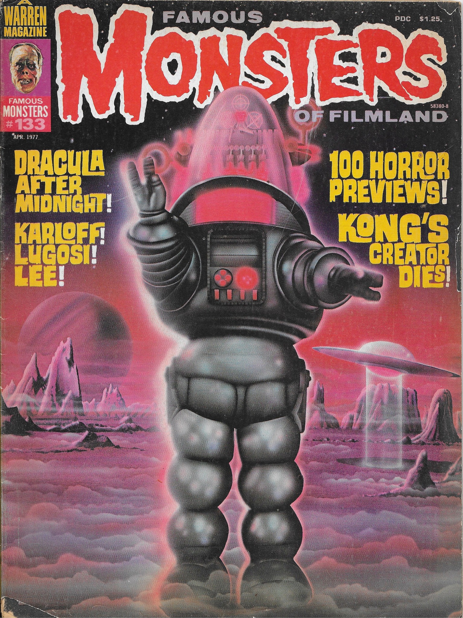 Famous Monsters Of Filmland #133 (Apr. 1977) Cover by Bill Selby.