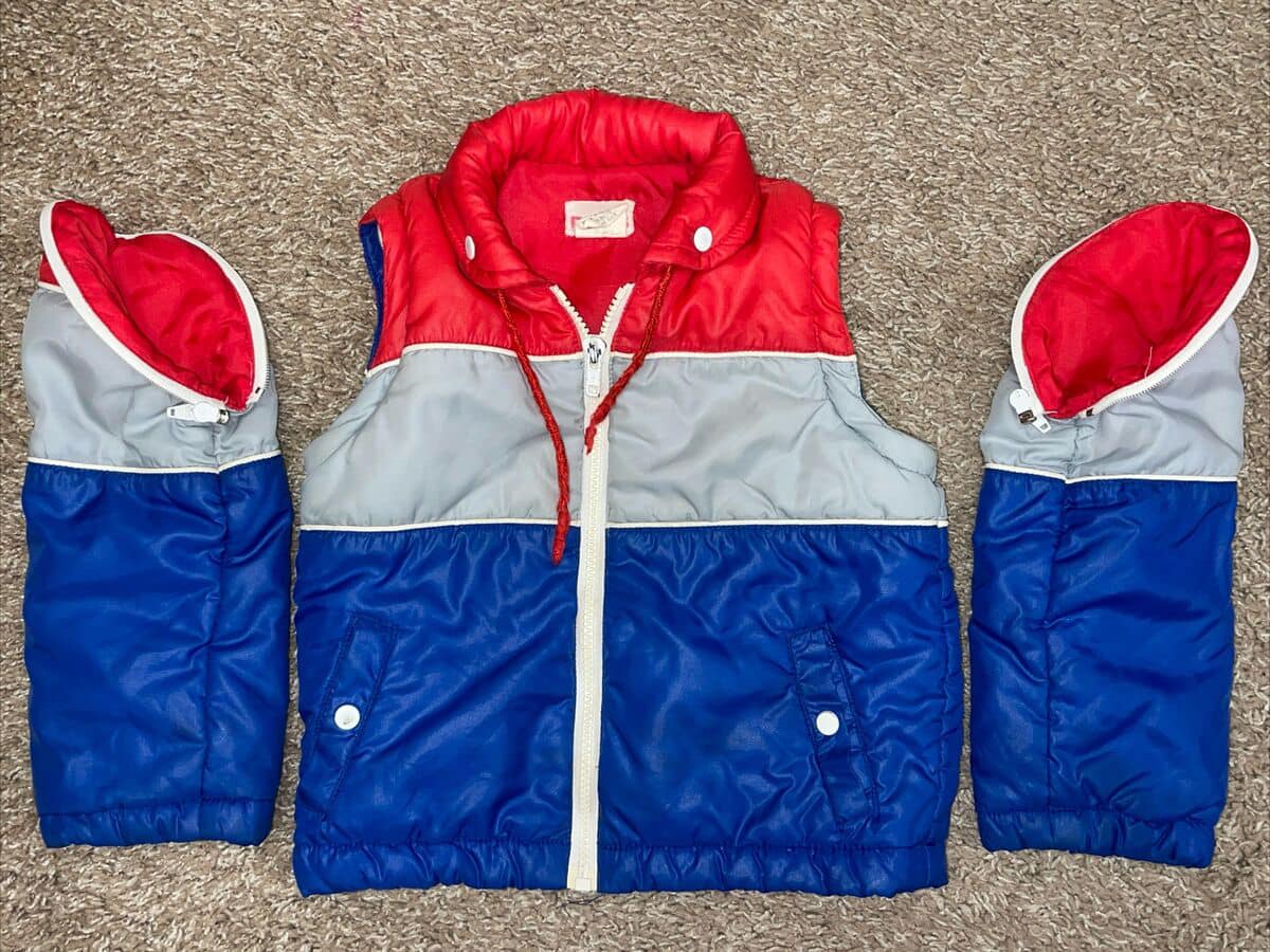 Favorite childhood clothing items of the 80s, zip-off sleeve jackets