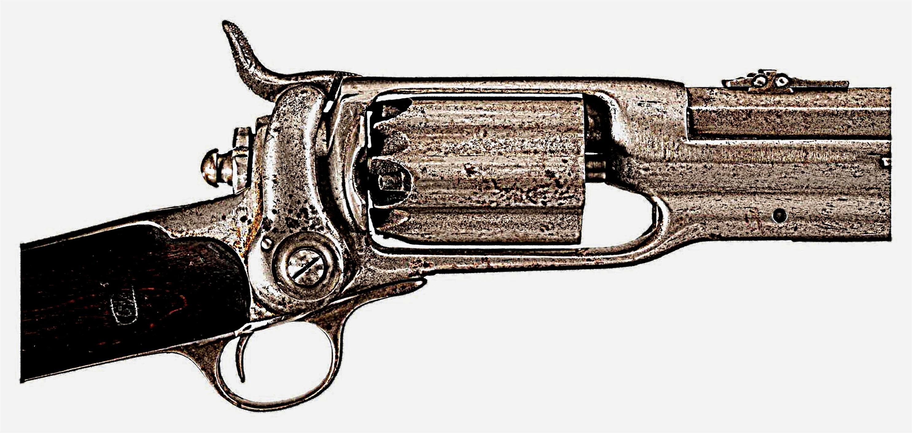 Colt M1855 Root revolving rifle Designed by Elisha K. Root and