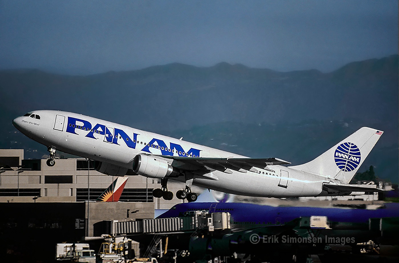 Pan Am clipper fair wind airbus takeoff | Los Angeles, CA