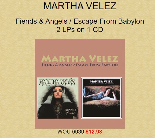 Martha Velez's debut album Fiends and Angels