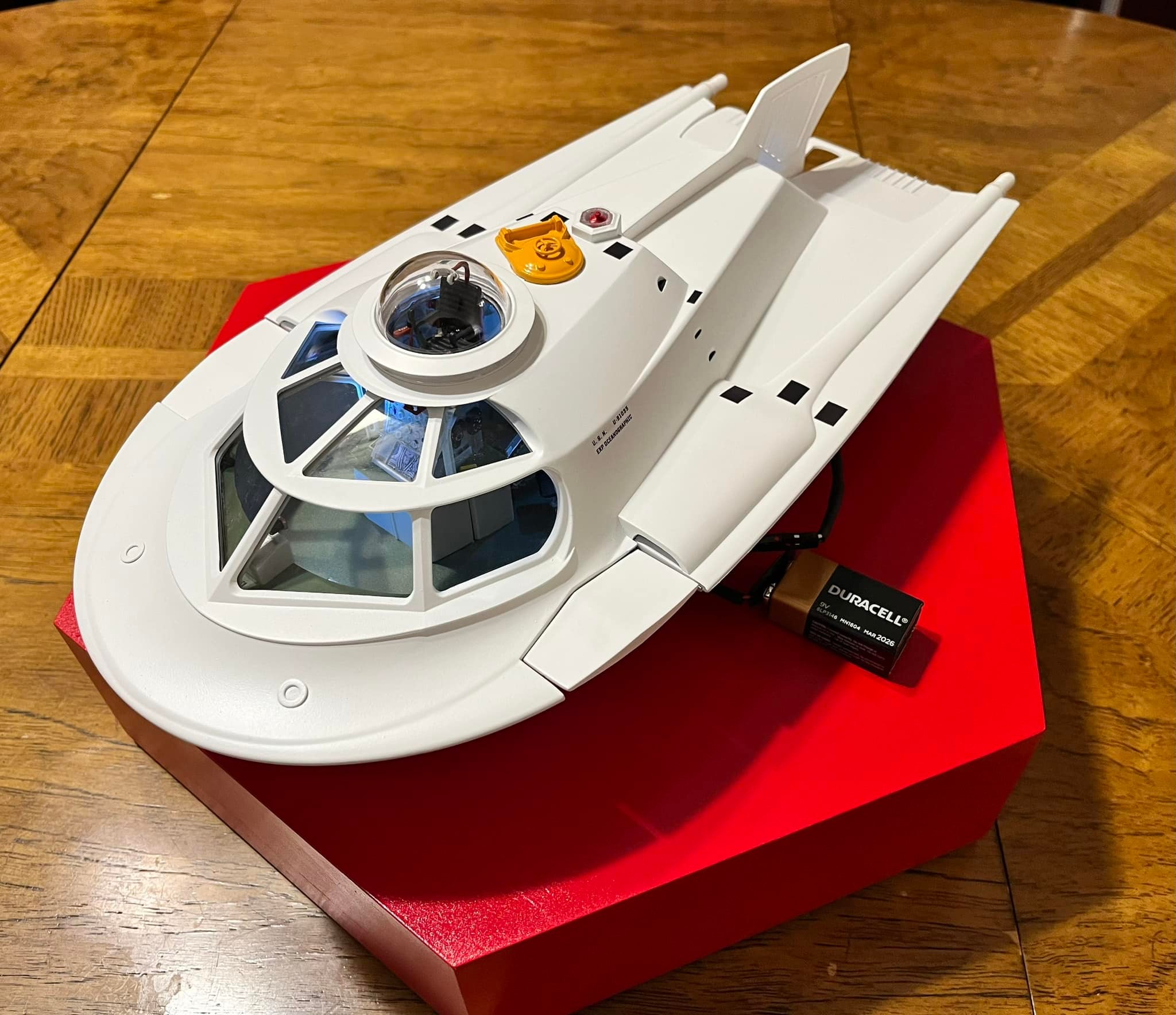 Custom Proteus submarine model from Fantastic Voyage with clear