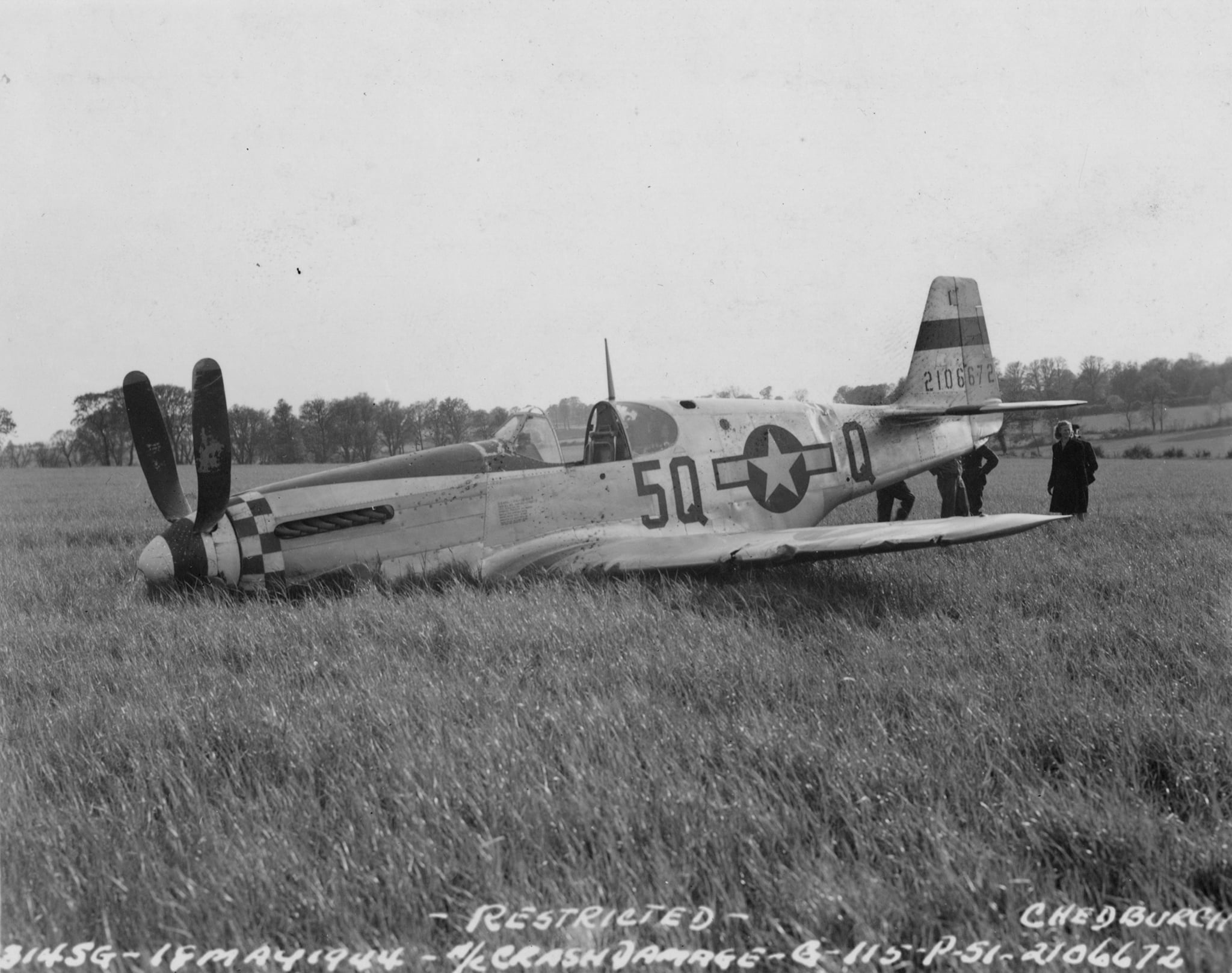 鳥59 Destroyed P-51 Mustang code 6N-C of the 505th FS 339th Fighter Group