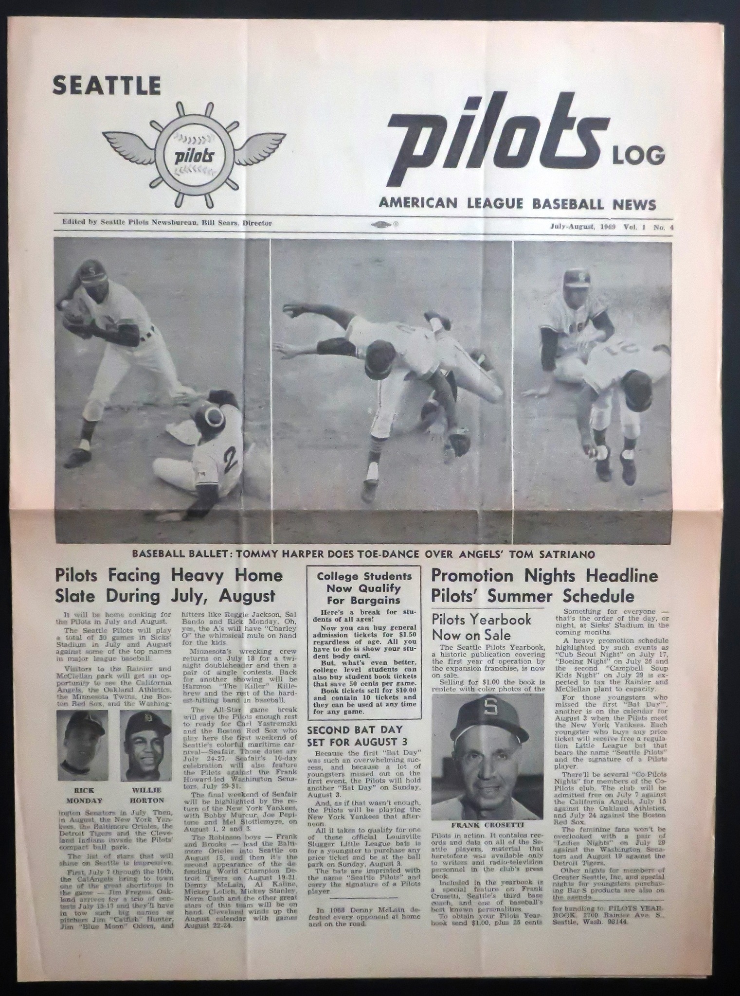 Seattle Pilots | Team paper July/August 1969. | Facebook