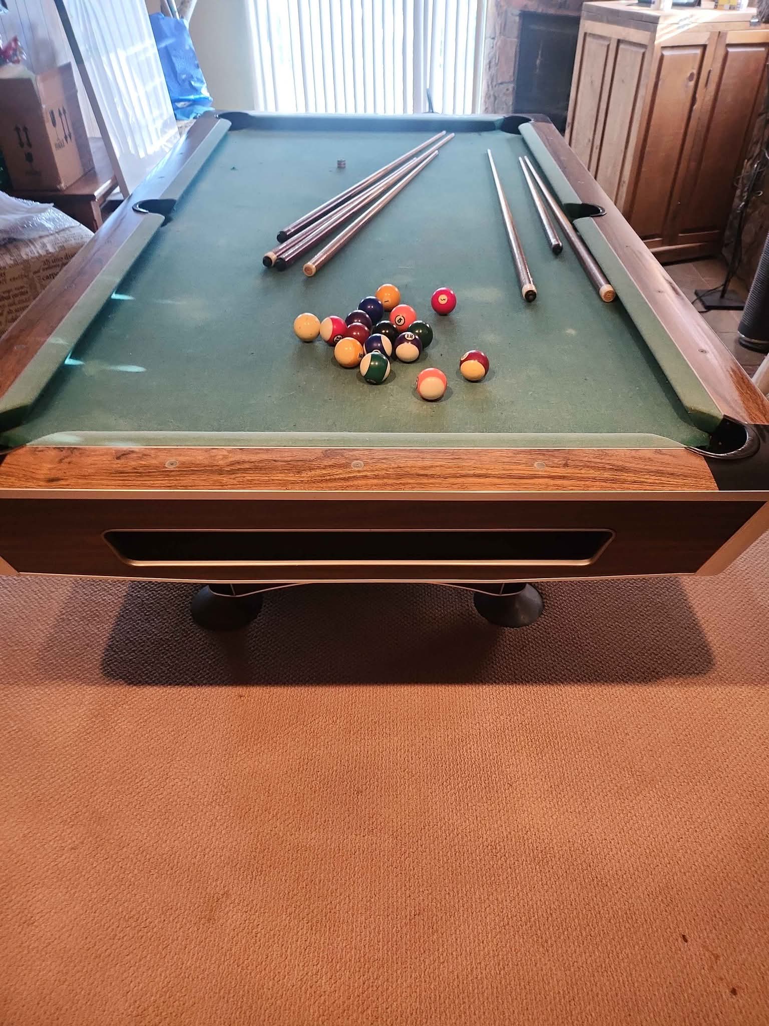 Moving Sale: Pool Table 8 FT Classic 1970’s Delta Billiards ...