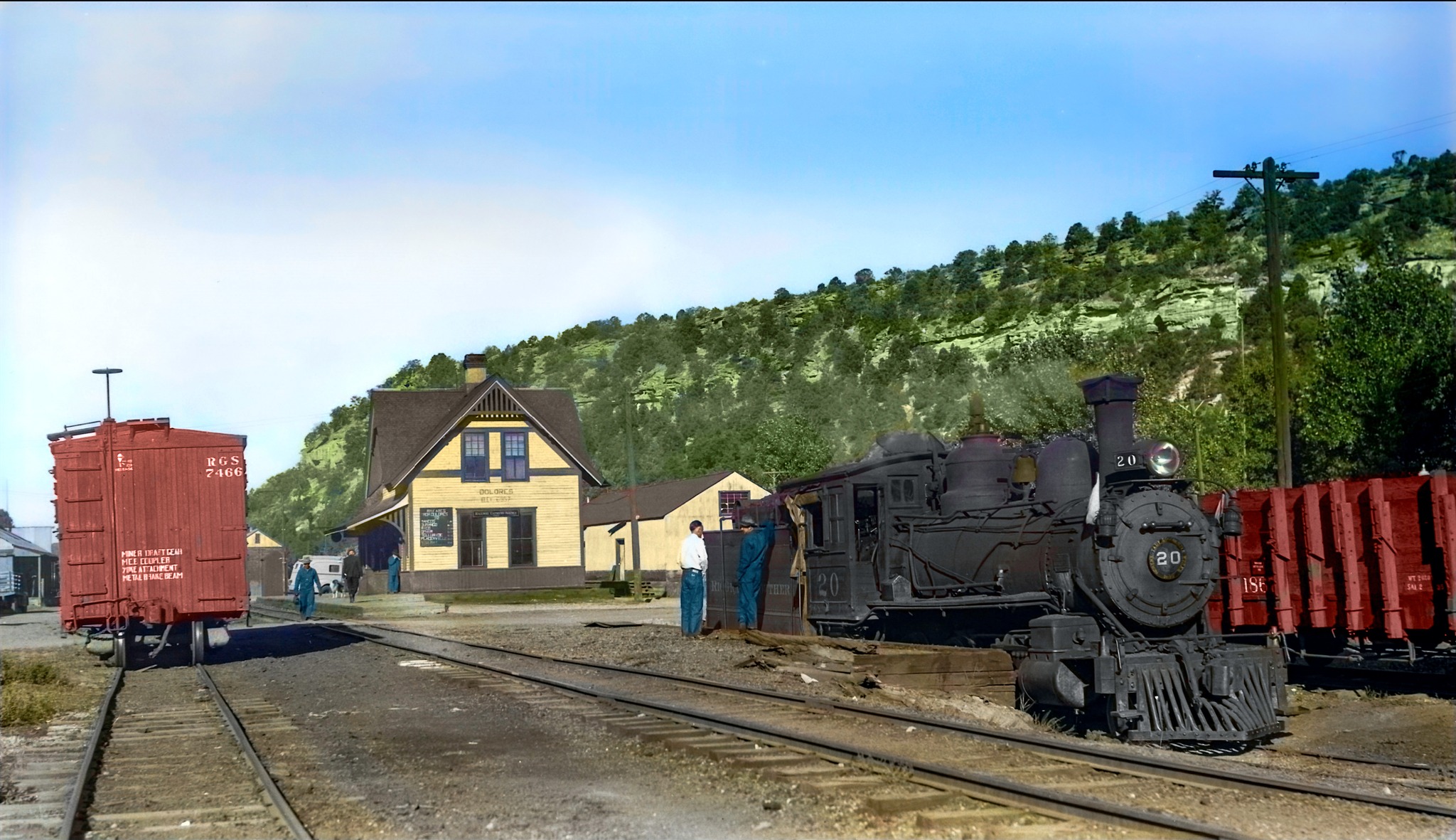 Rio Grande Southern motor no. 7 at Colorado Railroad Museum