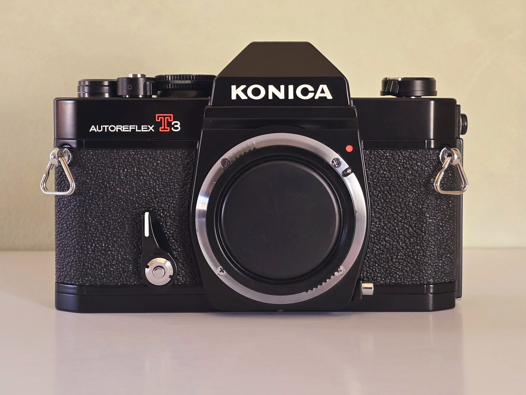 Konica T3N camera with 57mm f1.4 lens