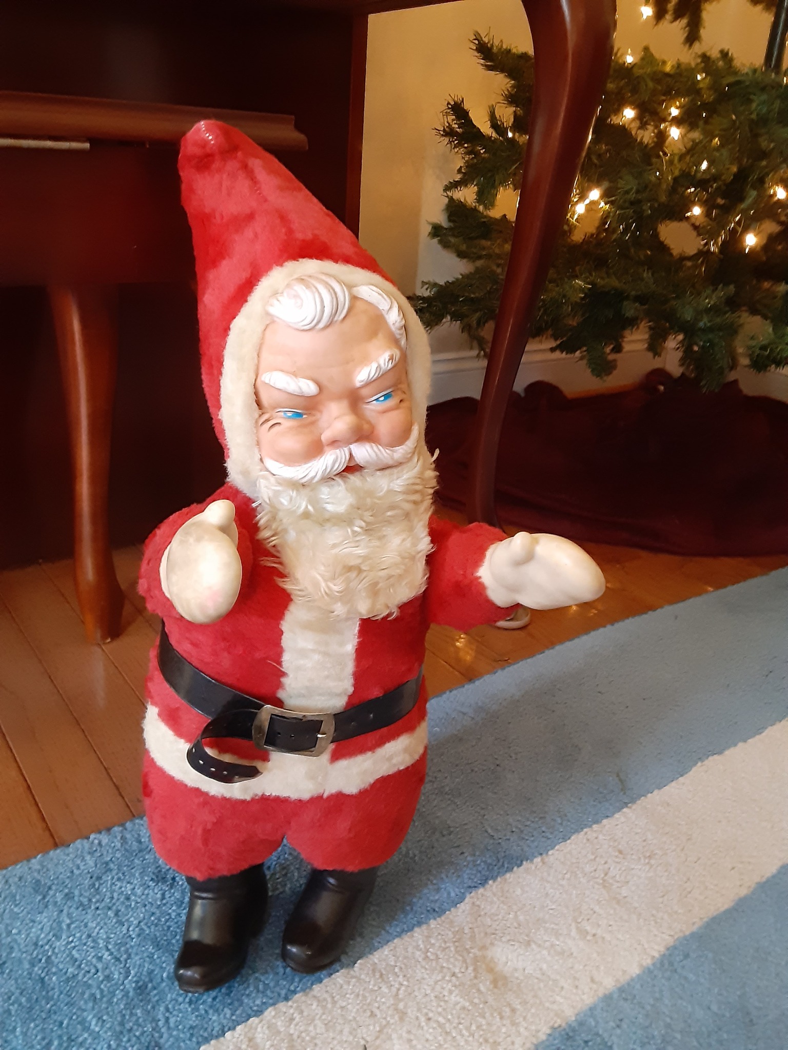Vintage Santa doll from 1960 at grandparents' house