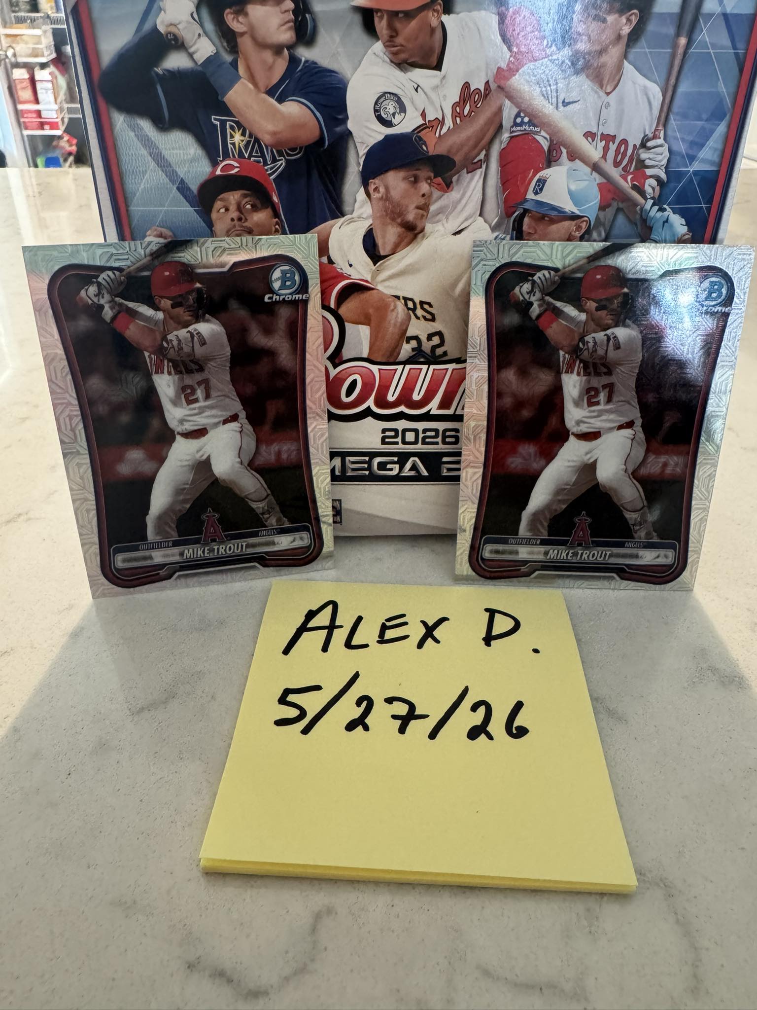 ENDED!!!! ??8 HOUR 2026 Bowman chrome Mike Trout mojo lot 