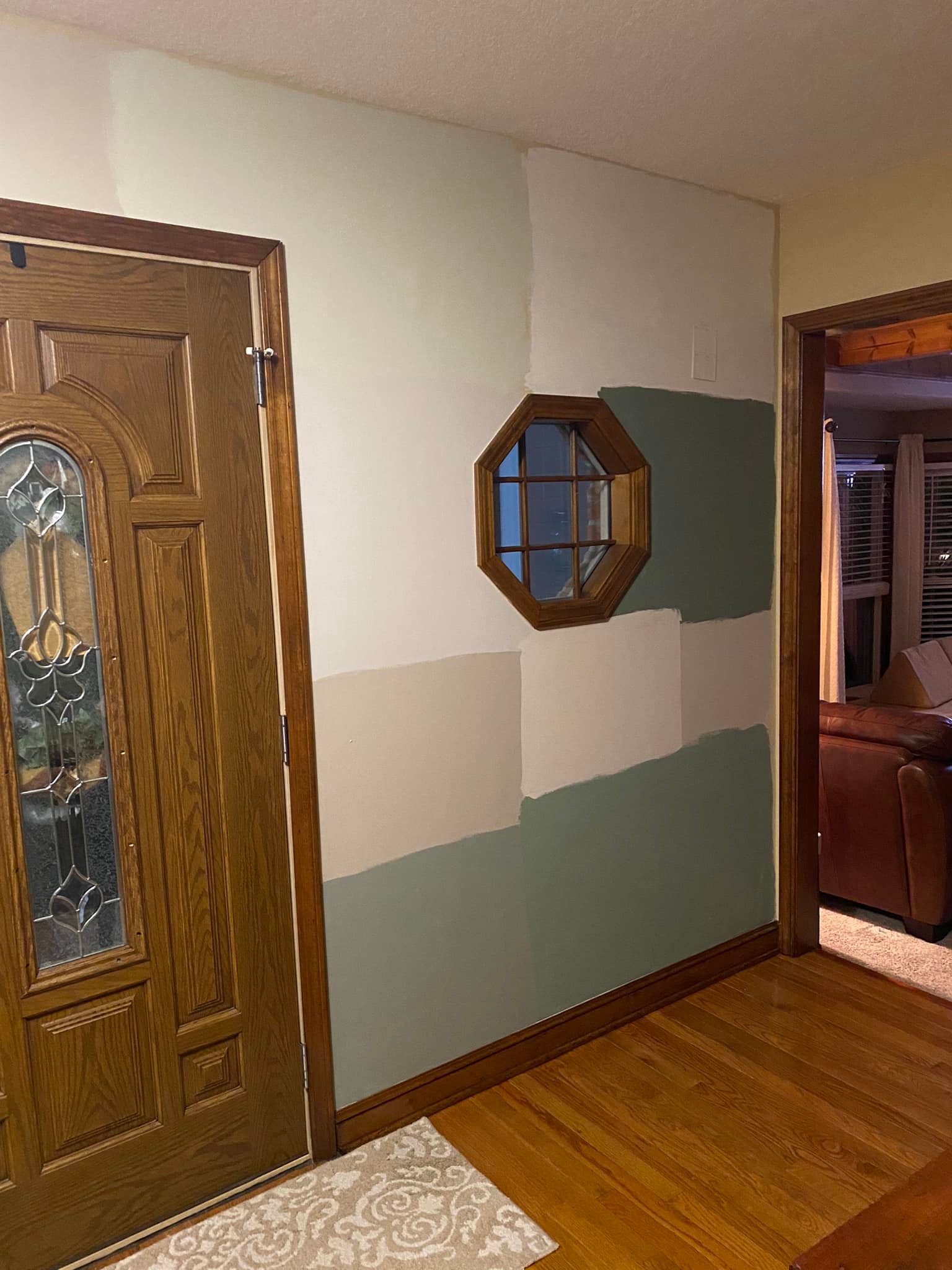 What is the best green paint color for a front wall and entryway nook?