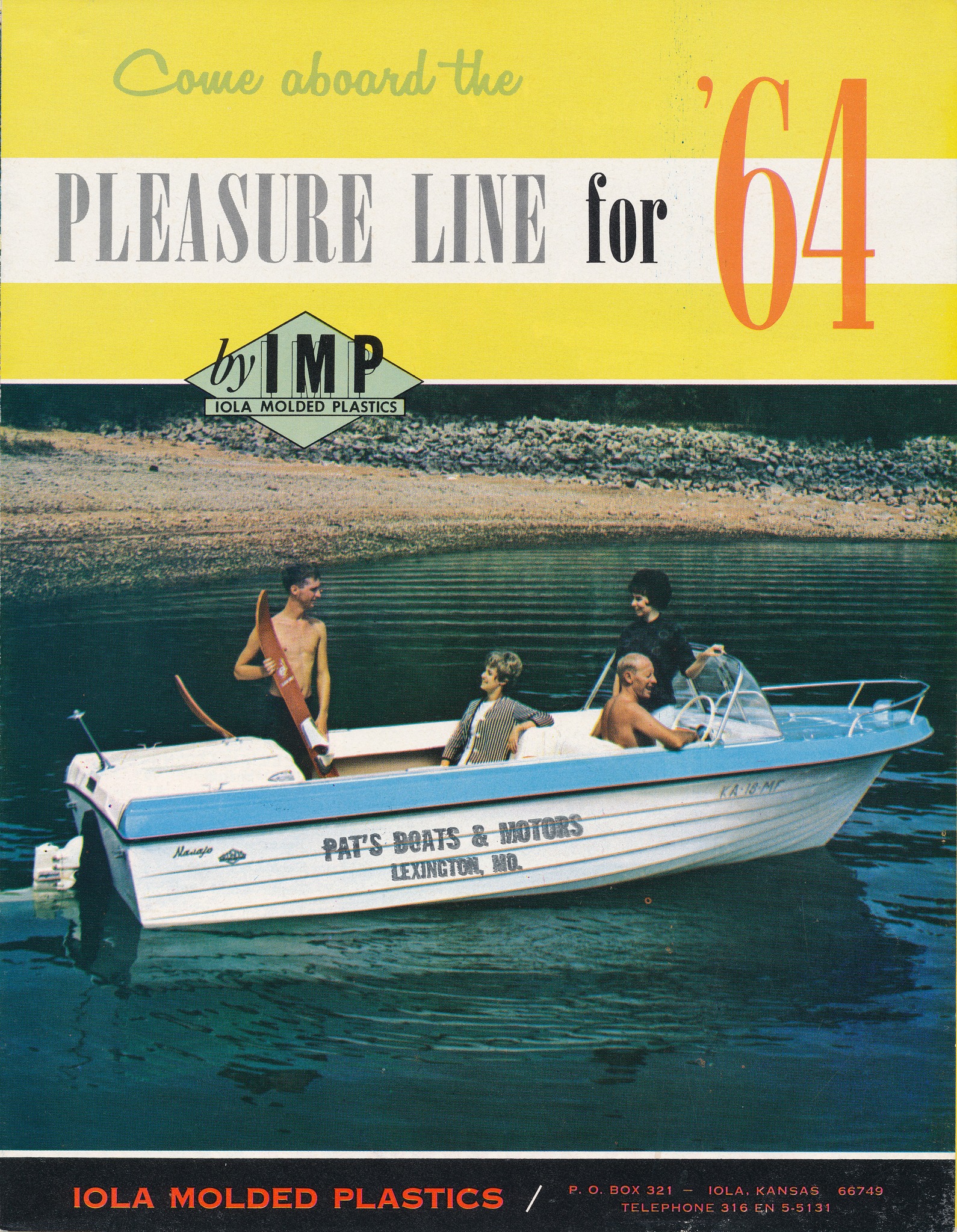 1964 brochure for Iola Molded Plastics (IMP) boats Still