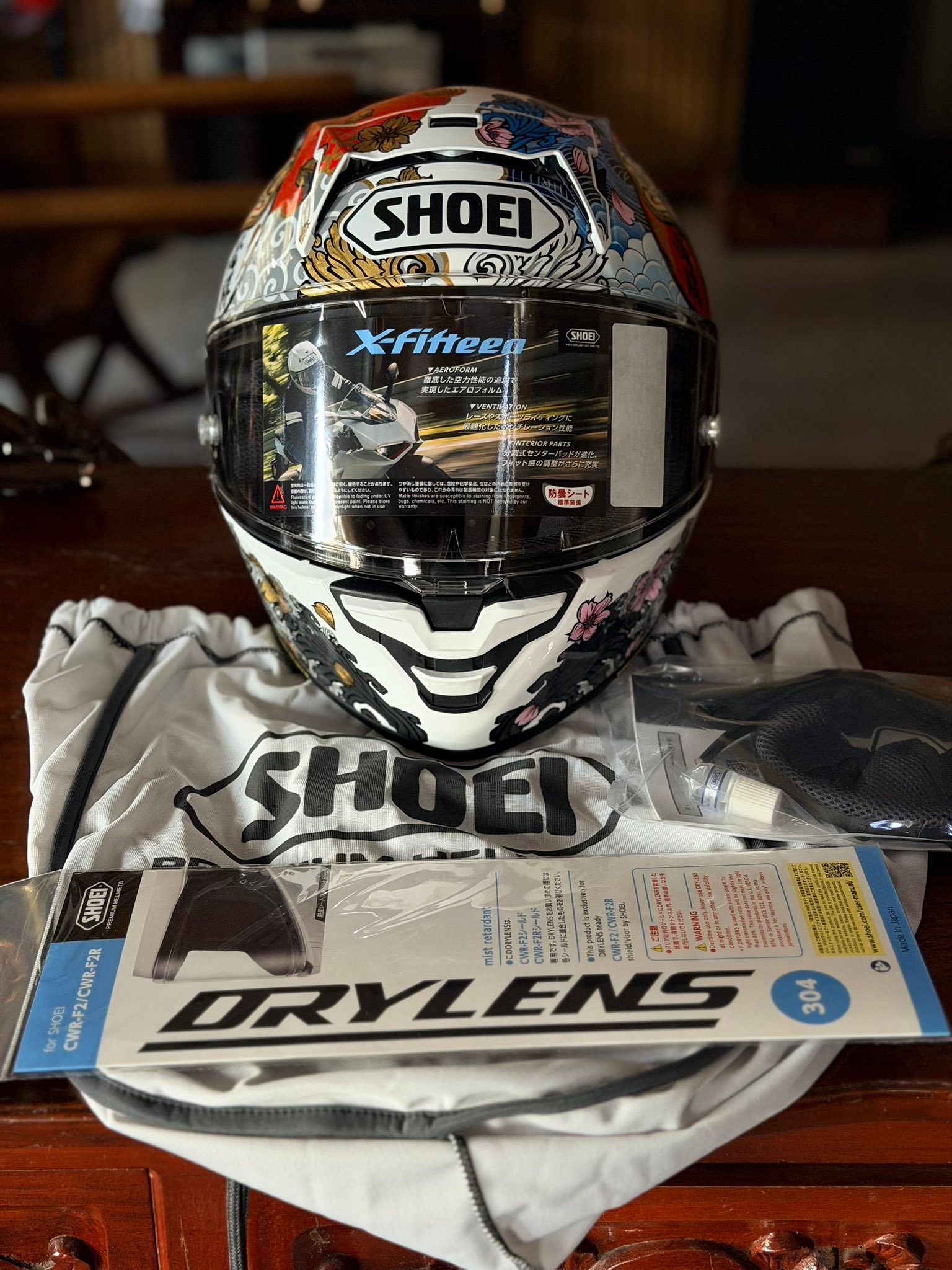 Shoei x15 motegi white helmet for sale