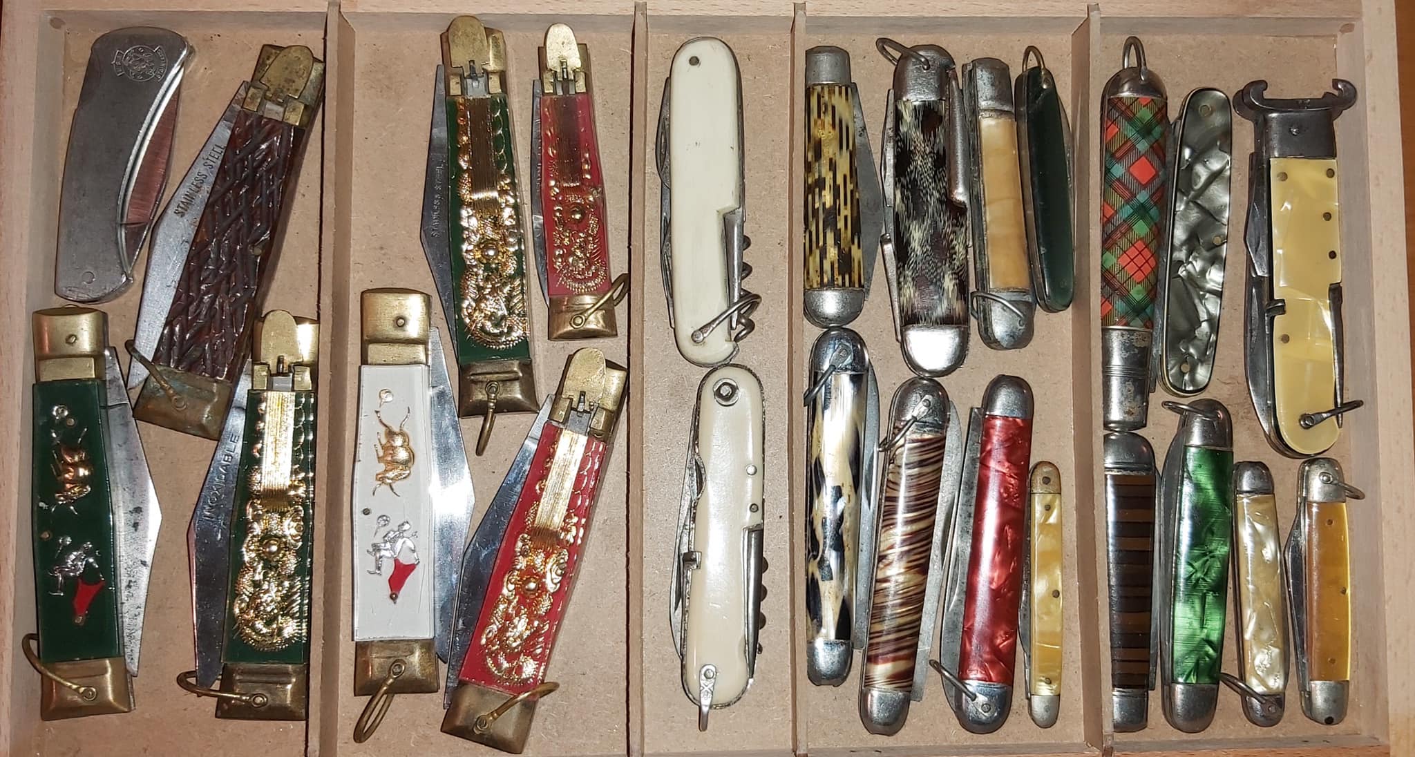 Part of my personal collection of vintage folding knives