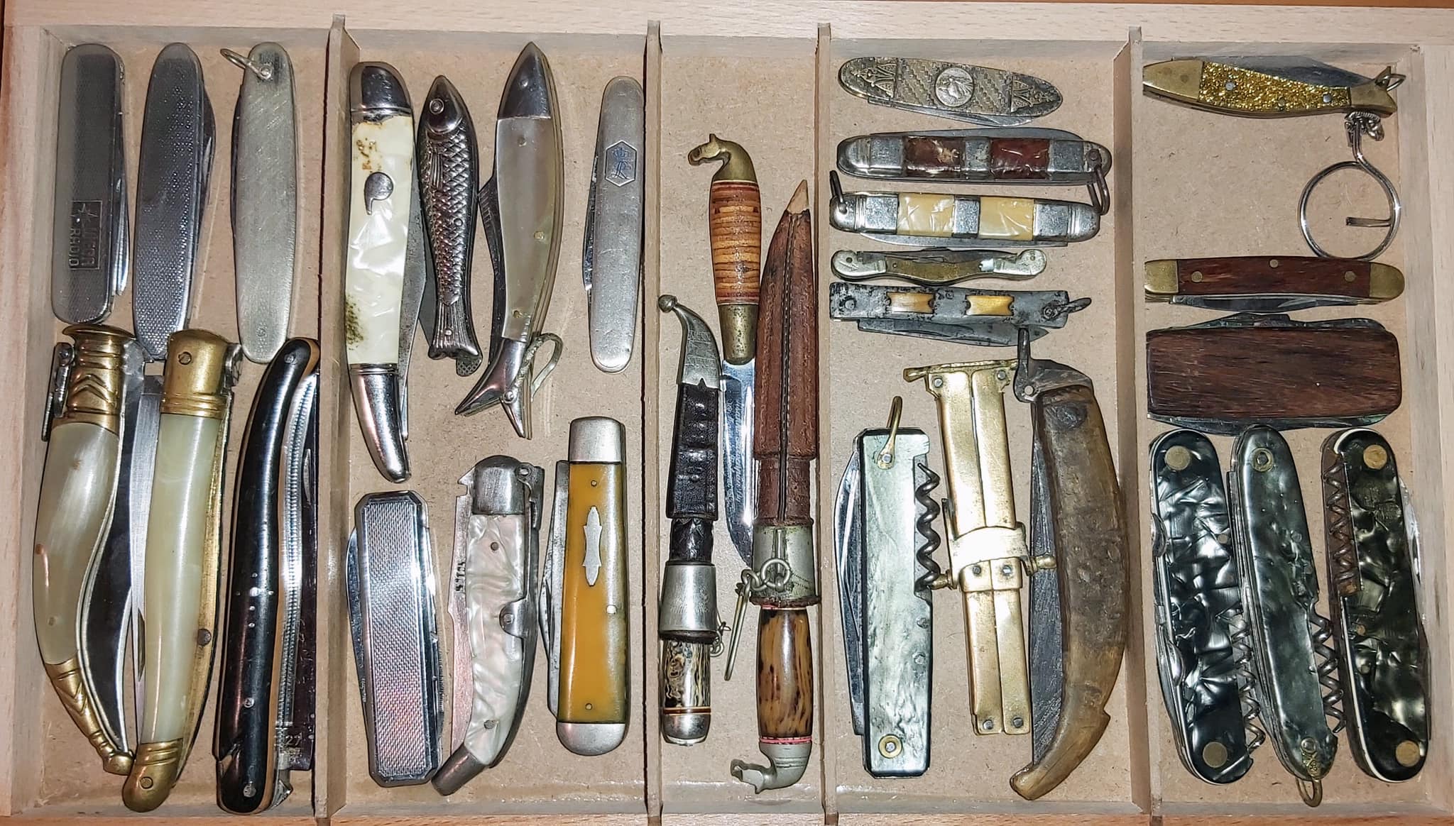 Part of my personal collection of vintage folding knives