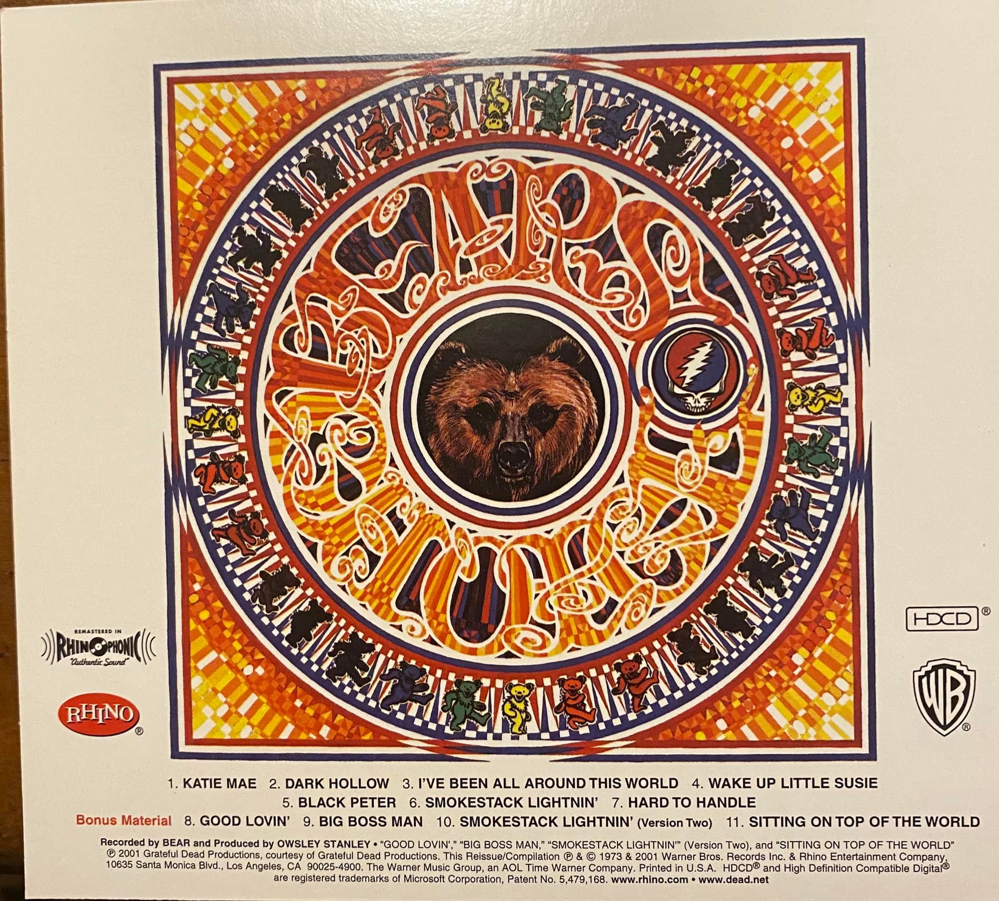 見本盤 History Of The Grateful Dead Vol.1 History of the Grateful Dead Vol. 1, (Bear's Choice).More