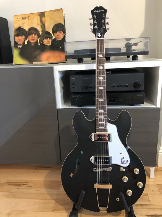 The Epiphone Casino in Worn Ebony brings a new edge to a fan