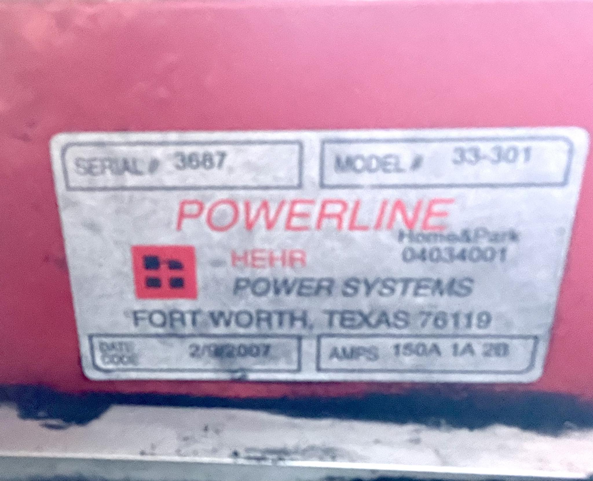 Replacing 150 amp powerline isolator in Roadtrek?