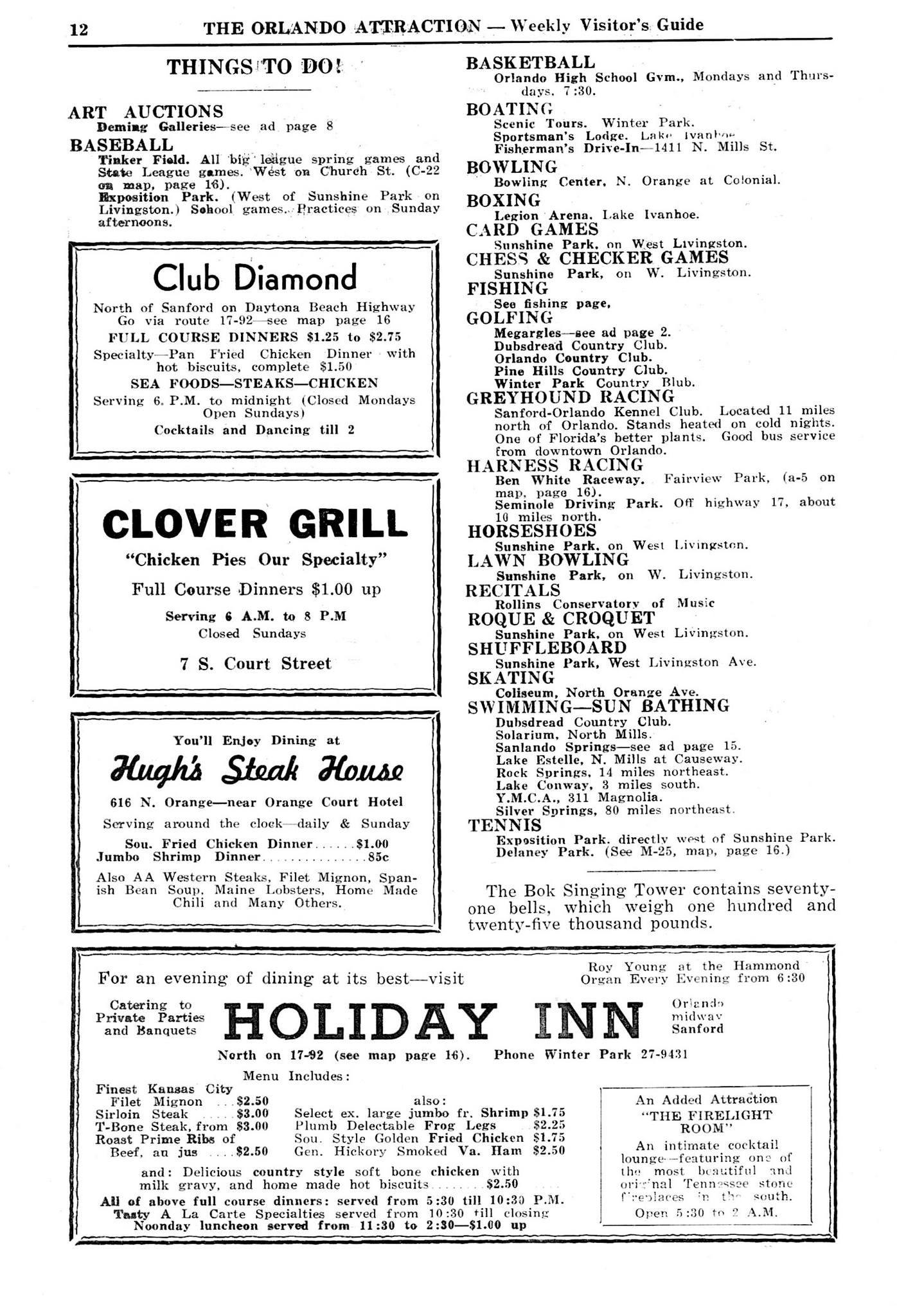 What were dinner prices like in the 1950s?