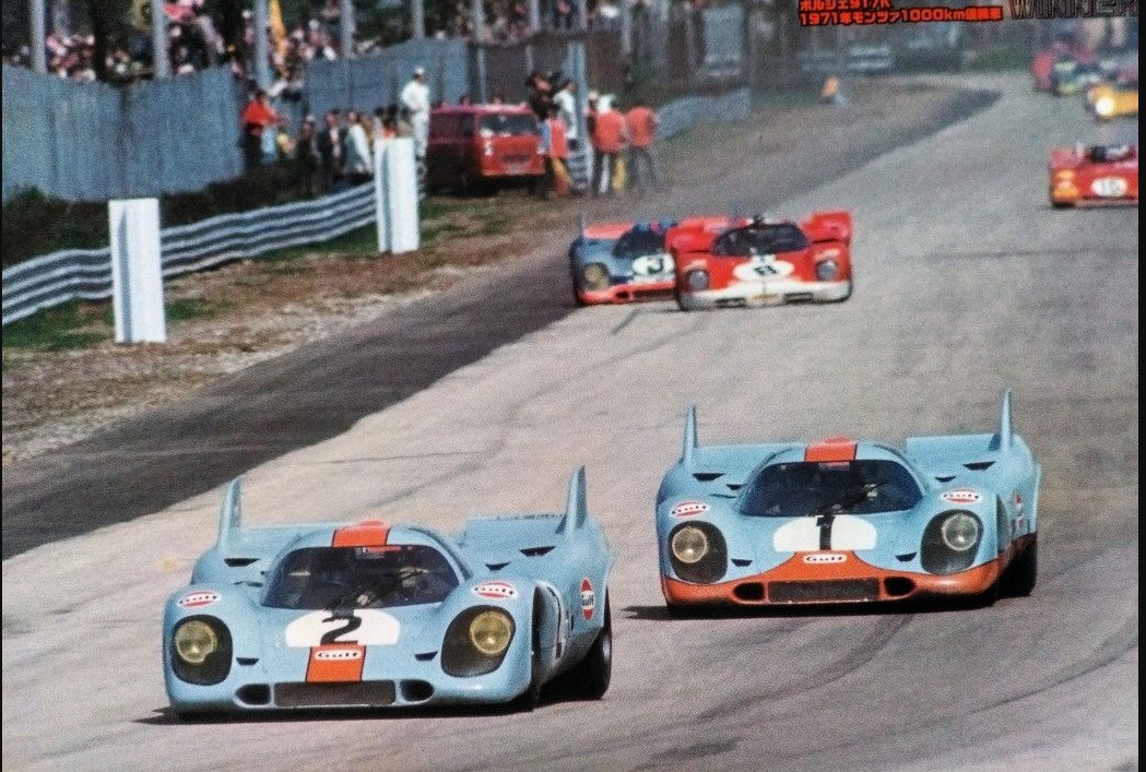 Year 1971 Monza 1000 KM. Rodriguez / Oliver, - Porsche 917K in the