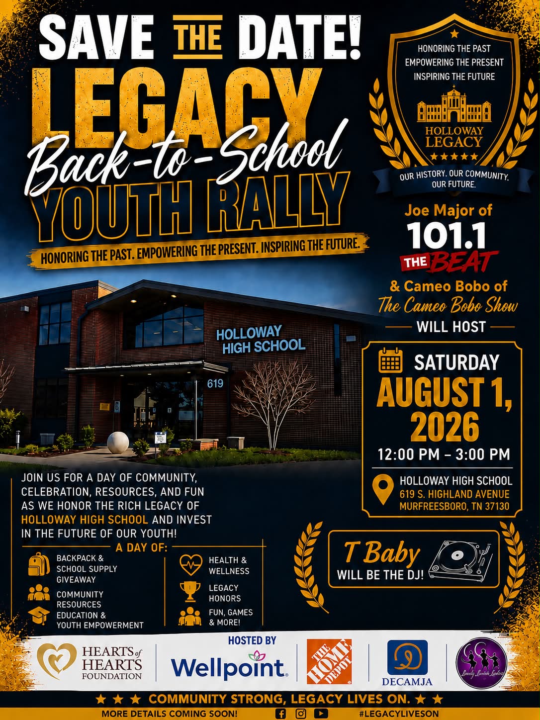 Back to school youth rally at Holloway High in Murfreesboro