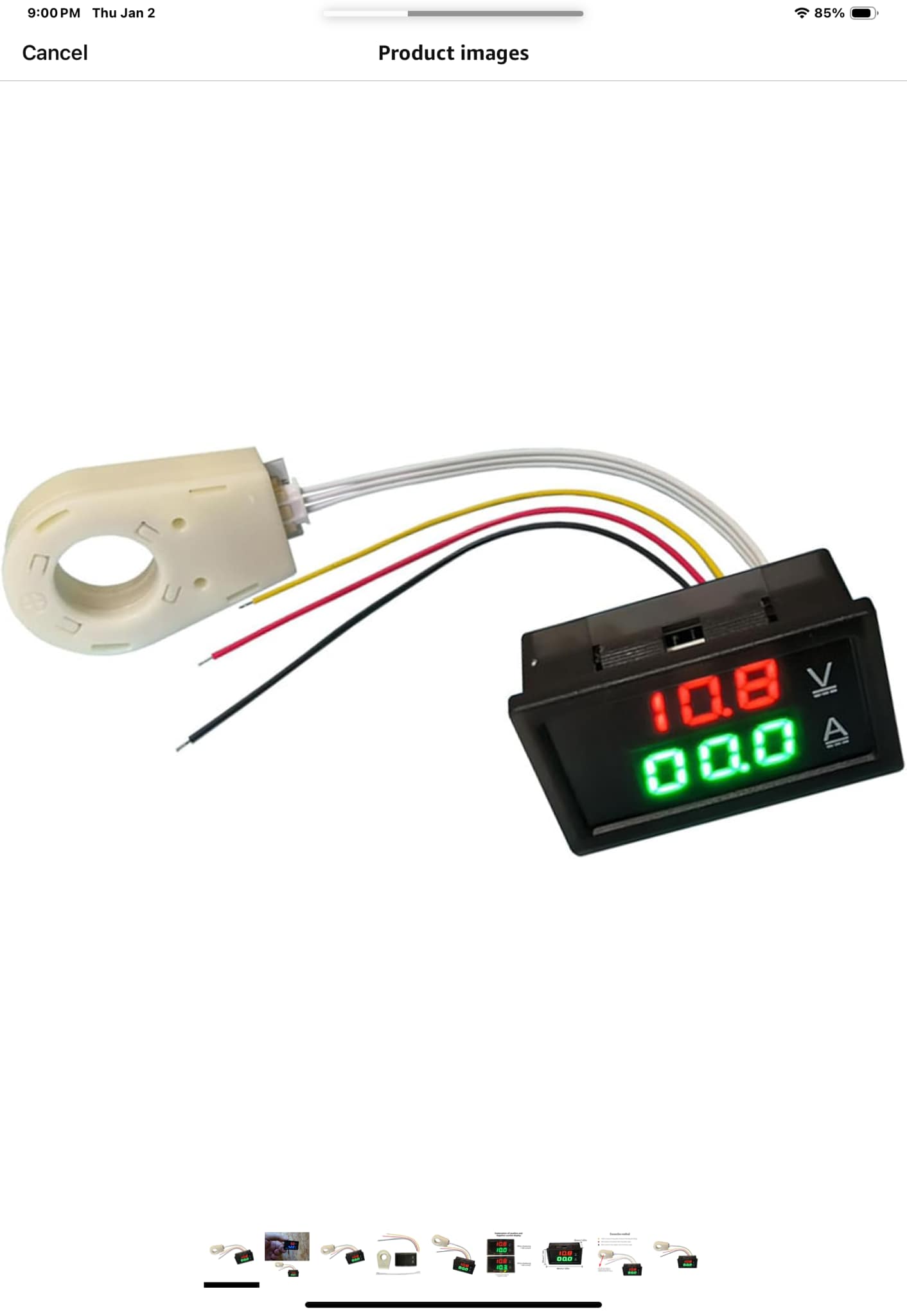 DC 500V 500A Wireless Voltage Meter Ammeter Voltmeter Solar Battery Charging Coulometer Capacity Power Detector Tester Monitor - 1420
