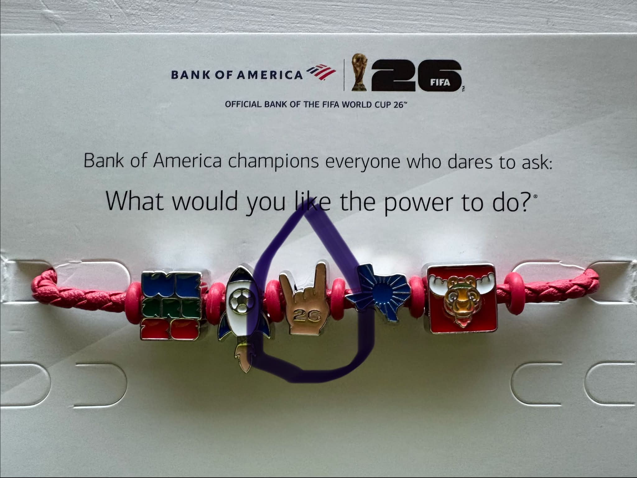 New Bank of America FIFA World Cup 26 charm bracelets. This set