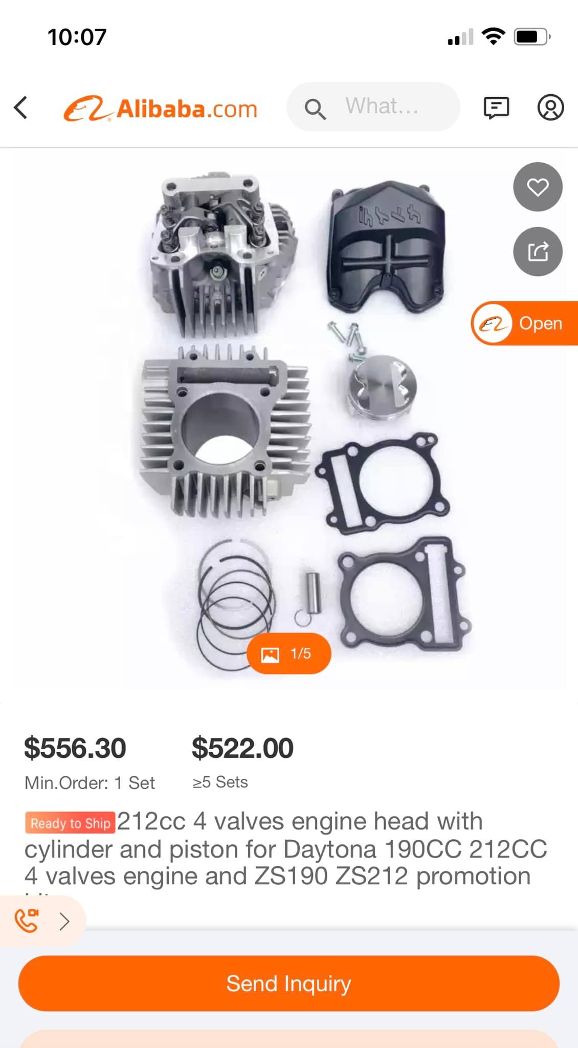 Bulk purchase of 212cc big bore kits for ZS190/Daytona 190