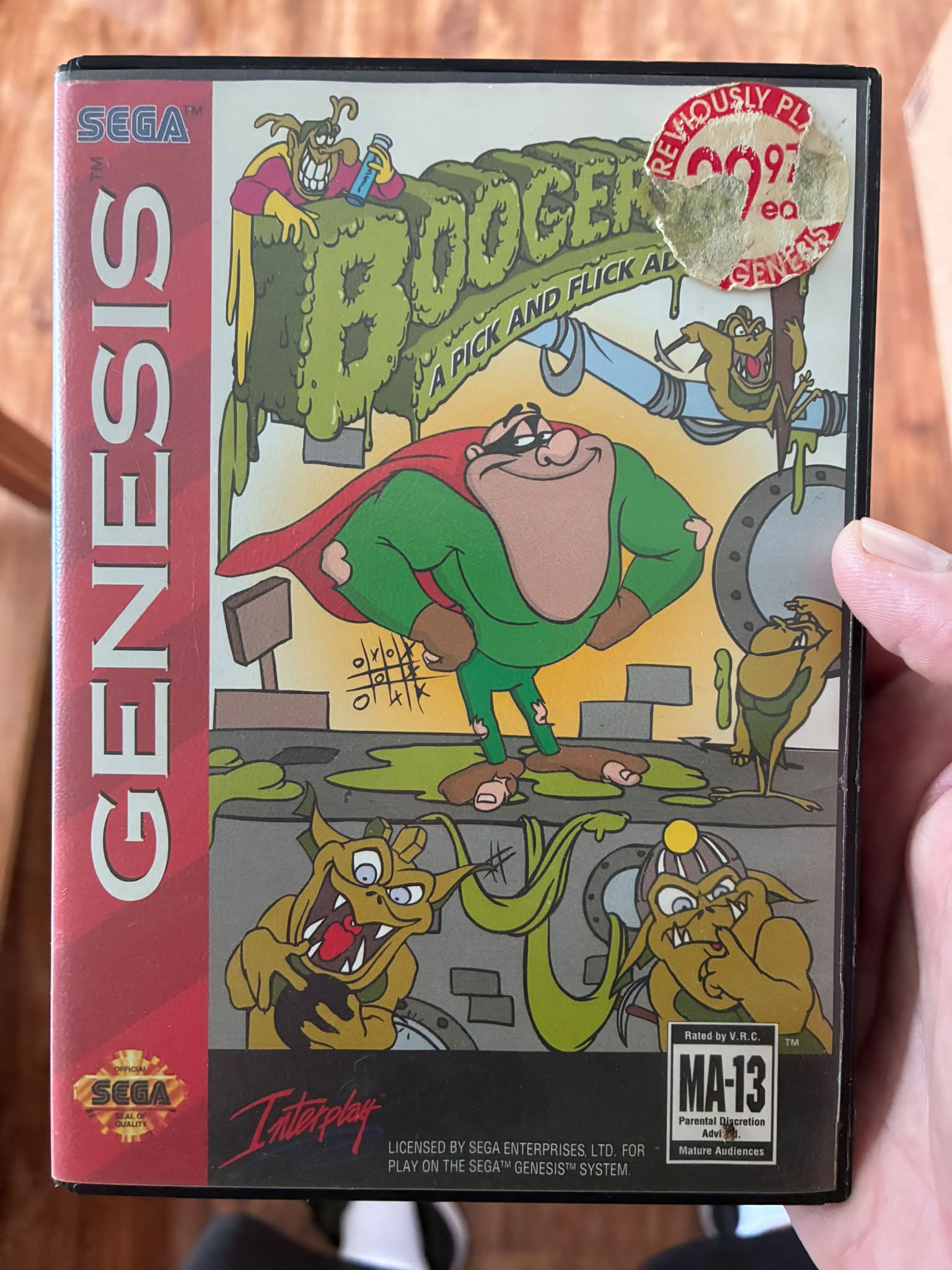 Booger: A Pick and Flick Sega Genesis game memories