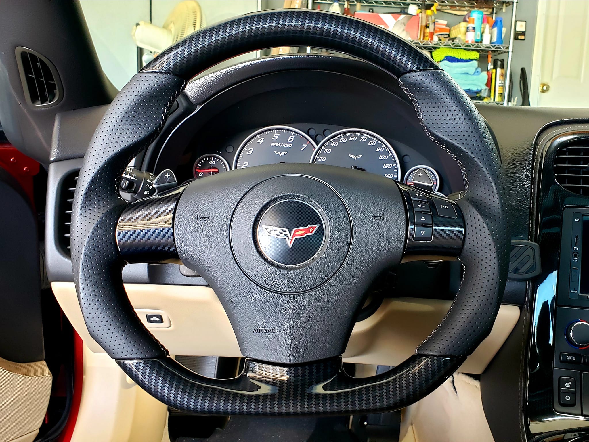 REVESOL Ergo Sports Leather Steering Wheel for 2013-2017 NISSAN TITAN