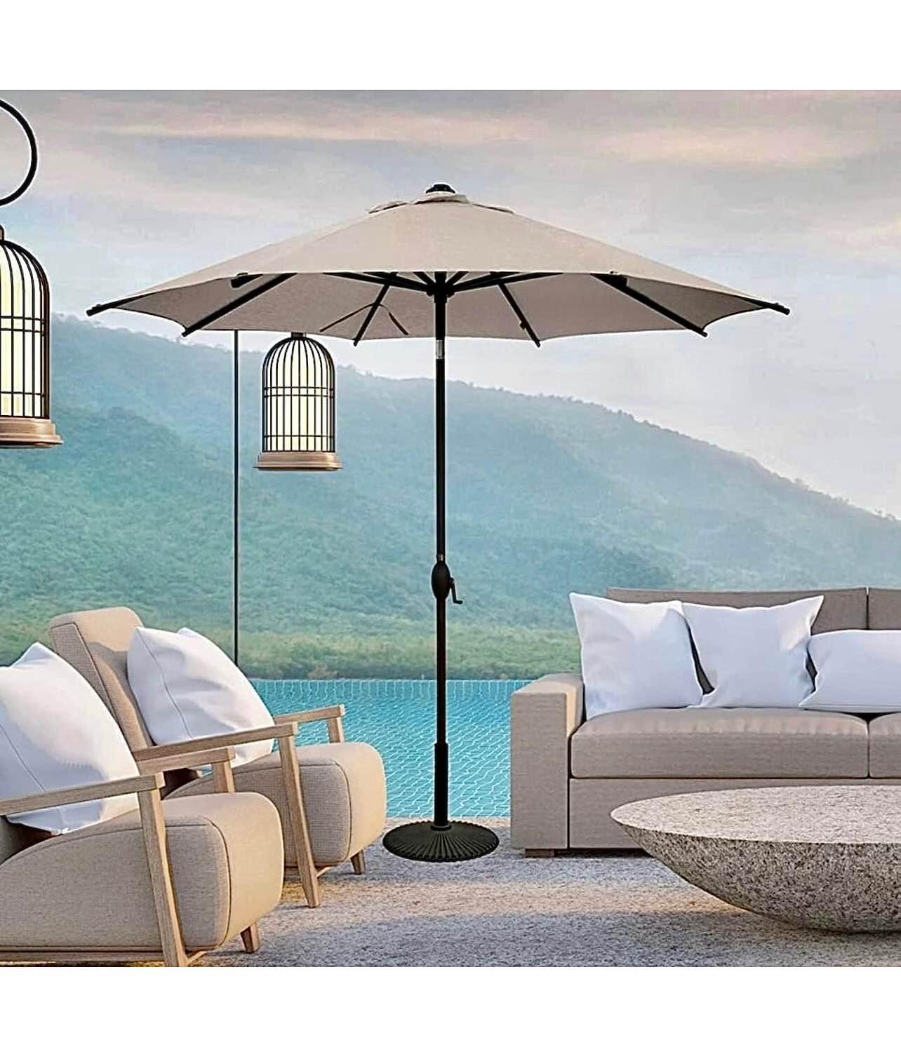 100 uv protected patio umbrella Protection Large Beach Top vents enhance airflow and stability during use Large Patio Umbrellas for Outdoor