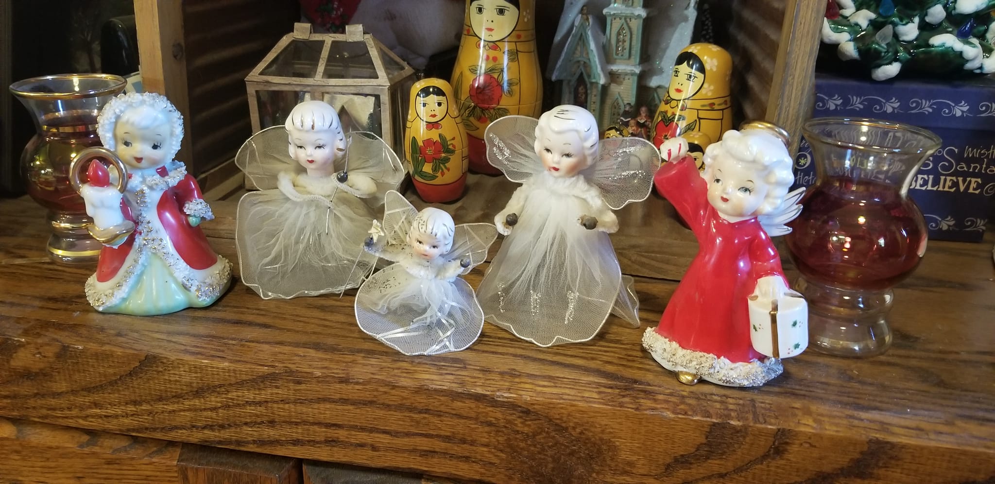 クリスマスタンブリングピクシー　サンタガール　1960年代　ヴィンテージ Vintage Japanese Christmas figurines collection