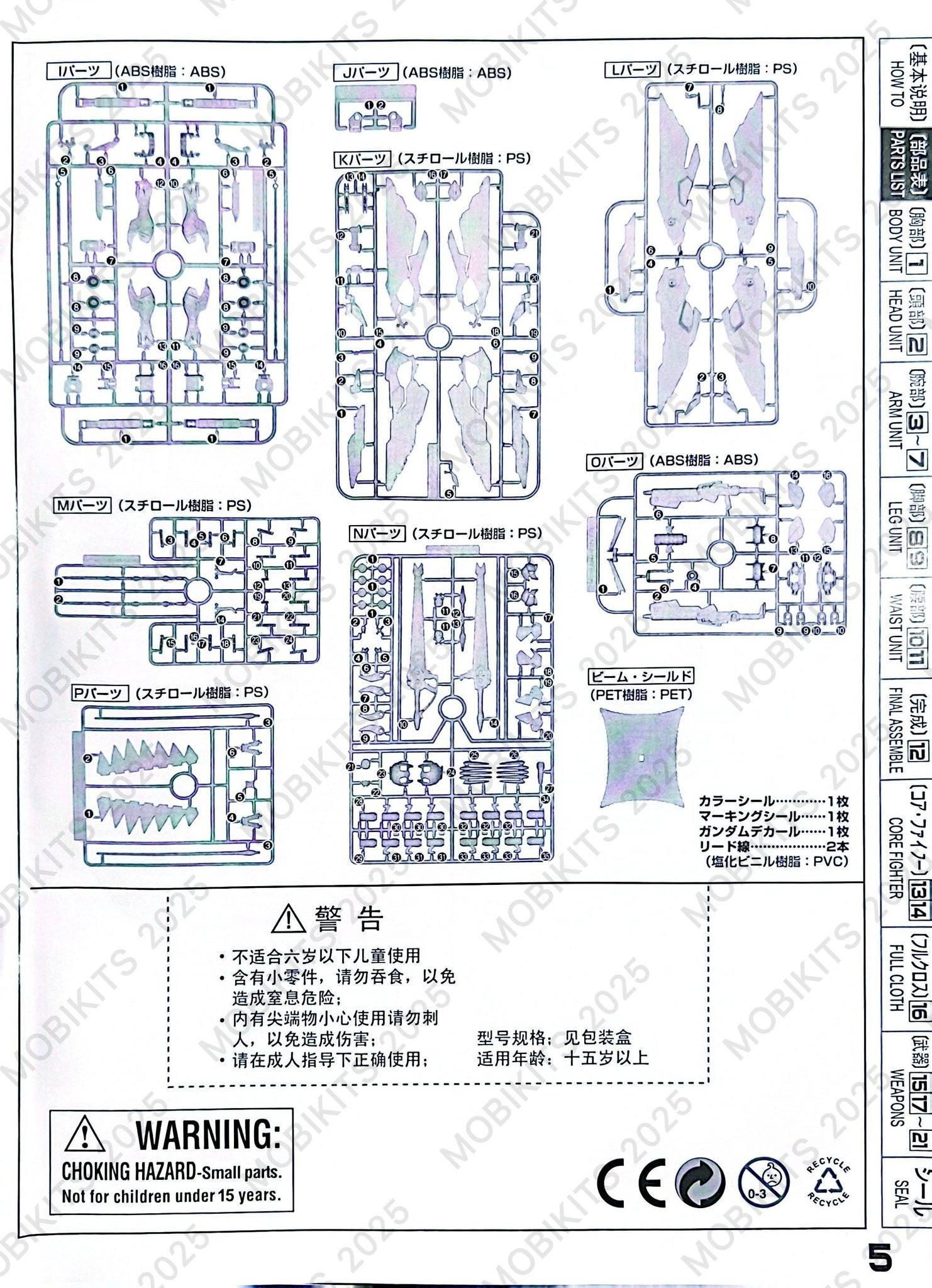 MANUAL GUIDE : MG 1/100 CROSSBONE X-1 FULLCLOTH DABAN 6644 PDF