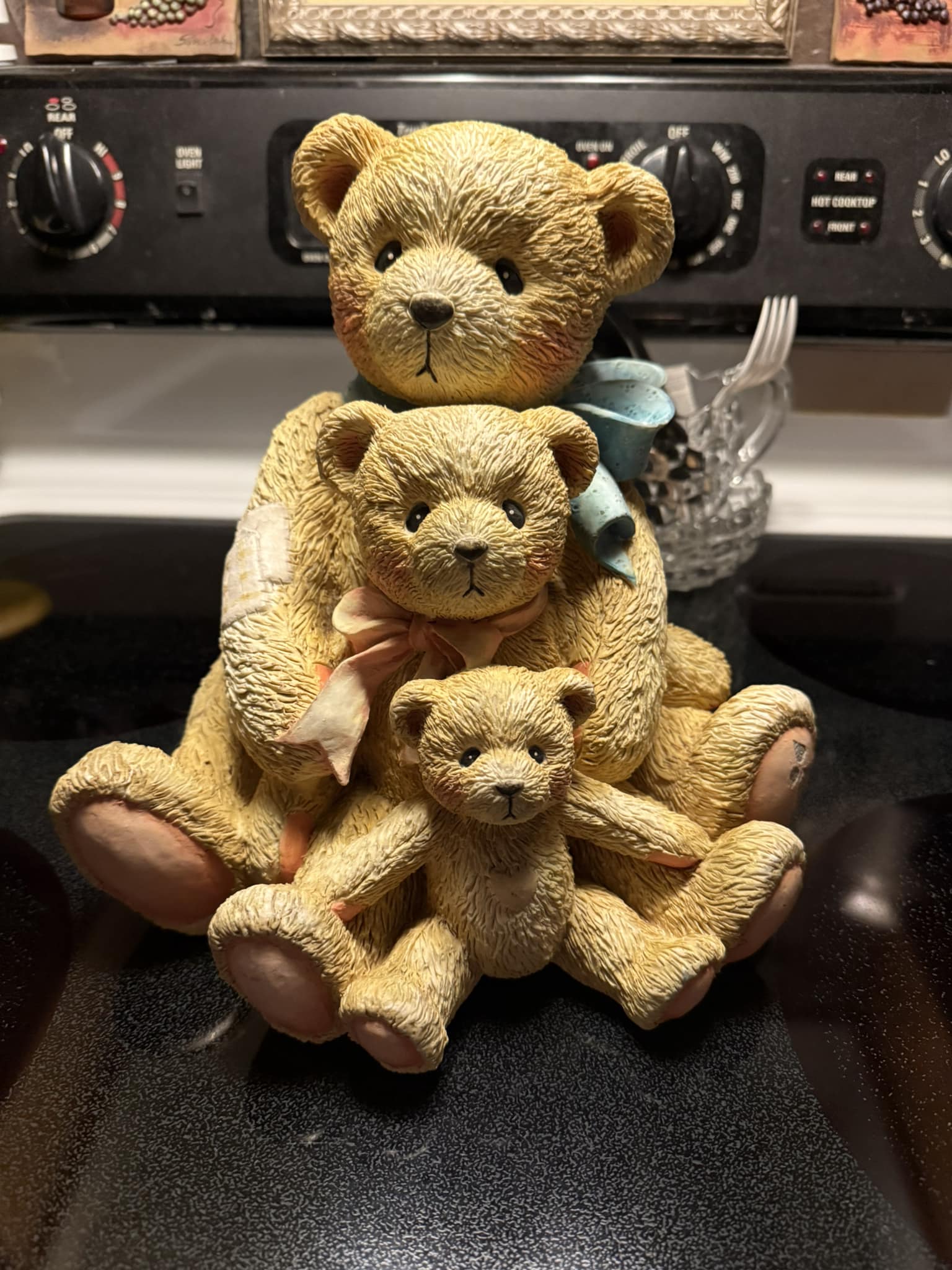 What is the value and rarity of a 22-inch Cherished Teddies figurine?