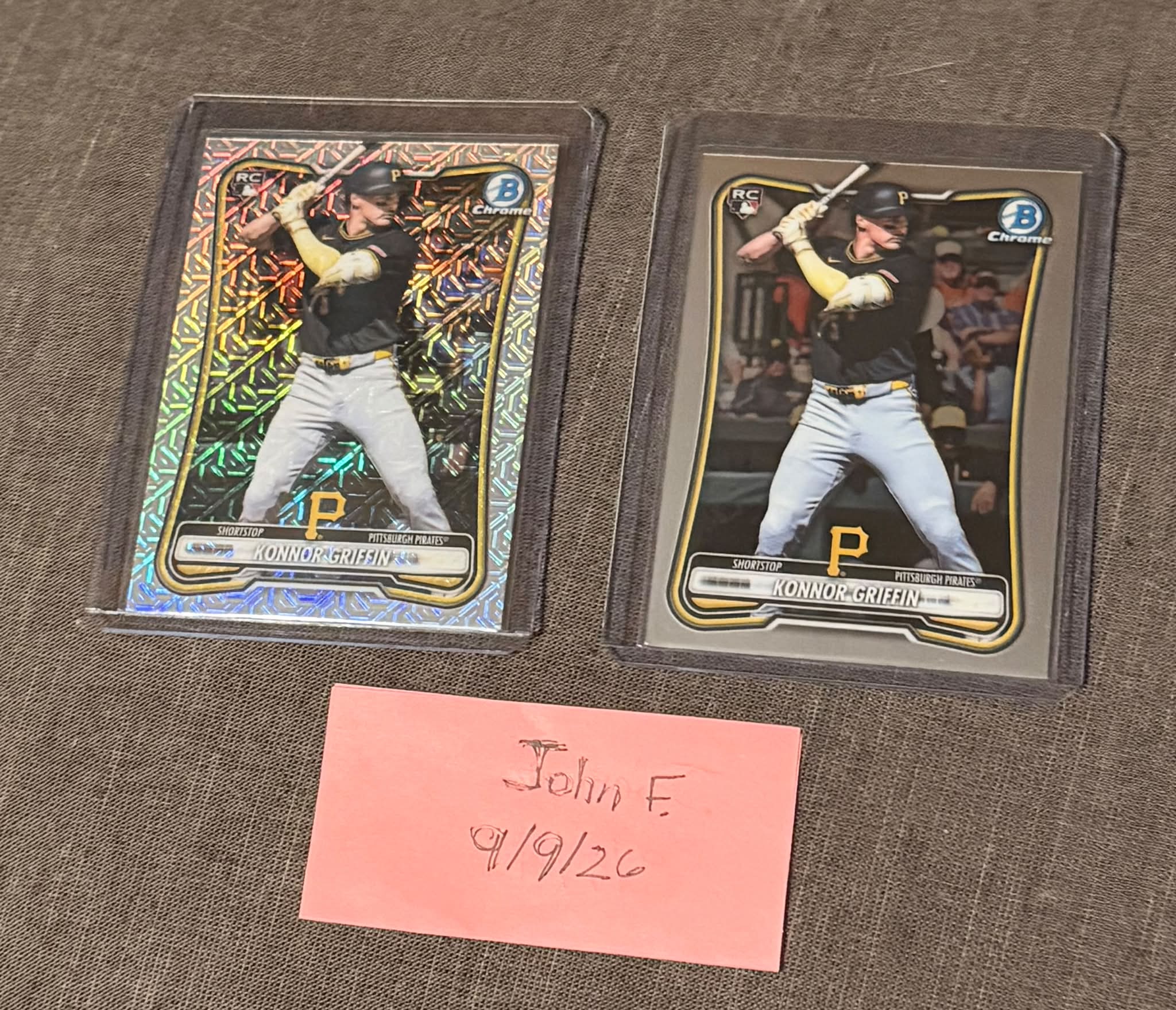 Konnor Griffin auto redemption card from 2026 Topps Chrome Baseball