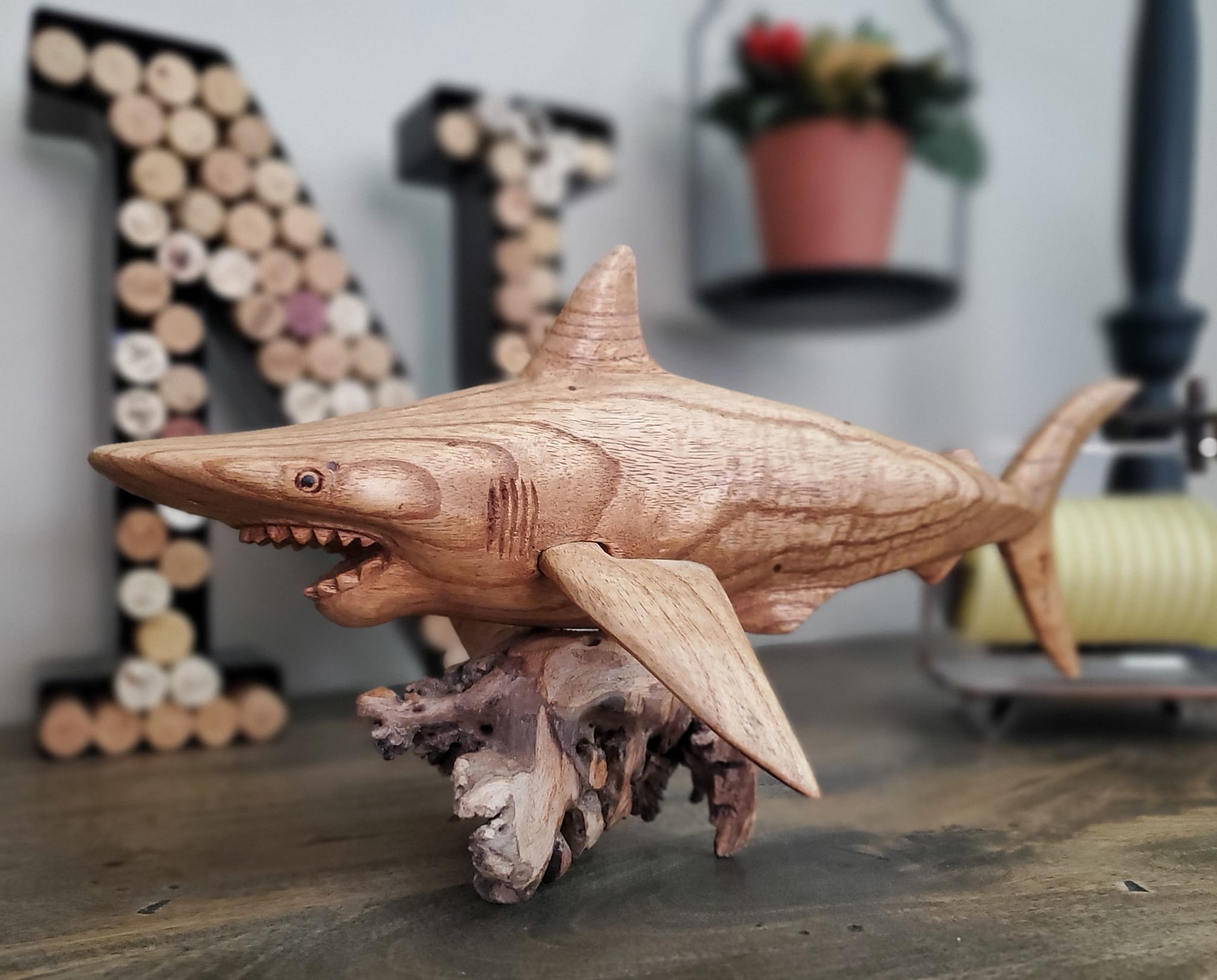 A few weeks ago, we donated a 12-foot fiberglass shark sculpture 