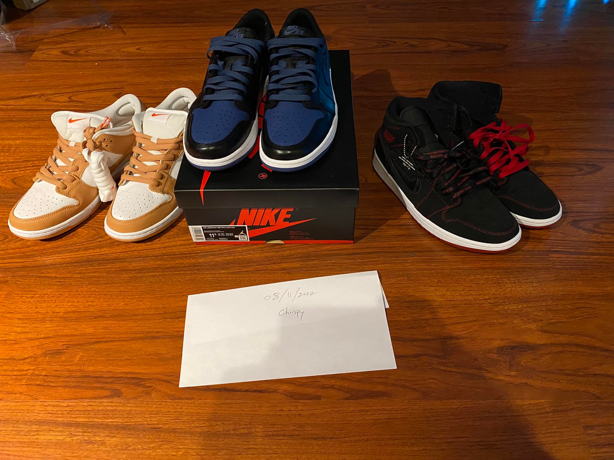 A pair of Js and a pair of Dunks i only wore them twice still in