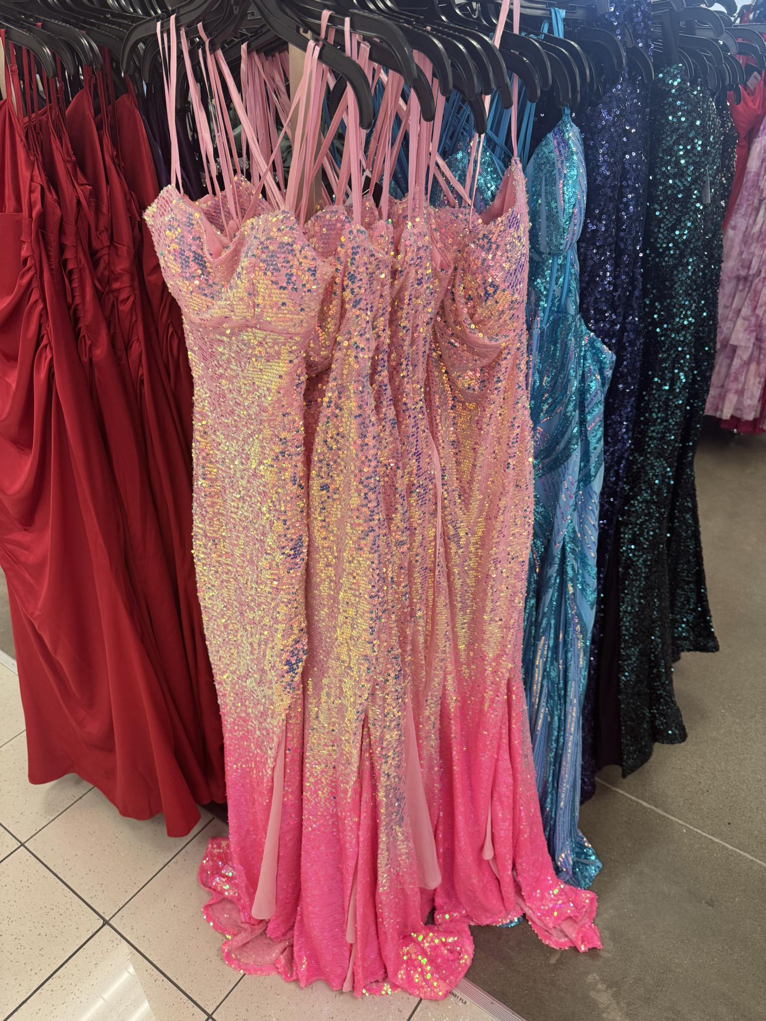 pink rose gold dress Muse Sequin Maxi Dress